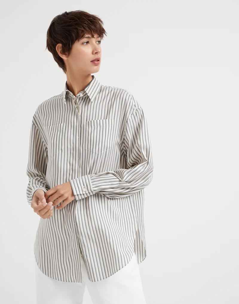 BRUNELLO CUCINELLI WOMEN'S SHIRT MA771MK916_C001 NWT