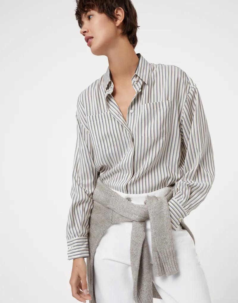 BRUNELLO CUCINELLI WOMEN'S SHIRT MA771MK916_C001 NWT