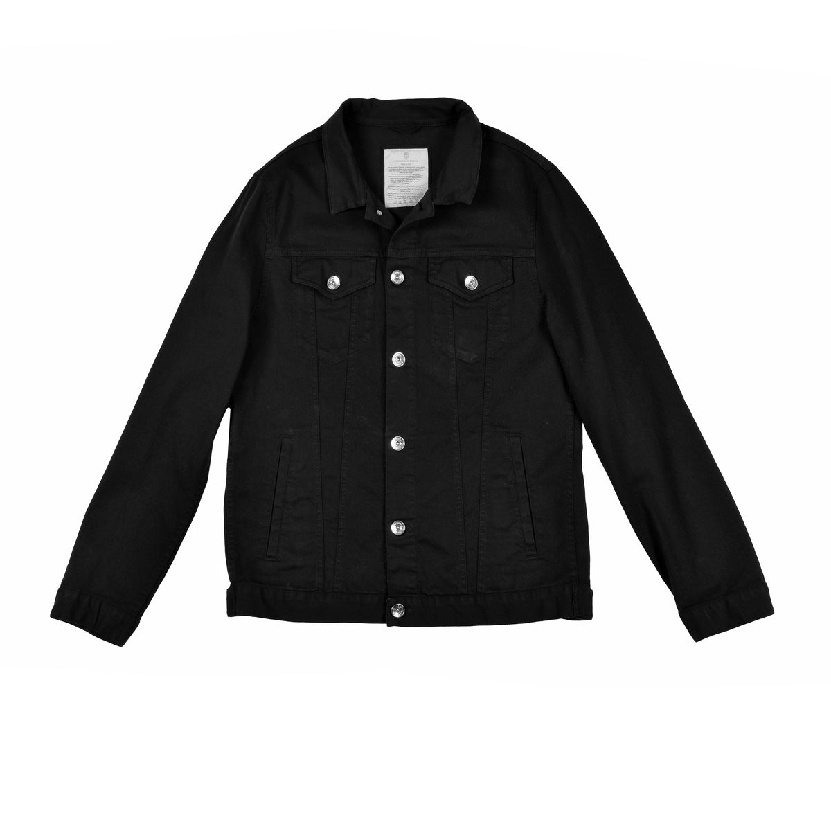 BRUNELLO CUCINELLI MEN'S BLACK DENIM JACKET