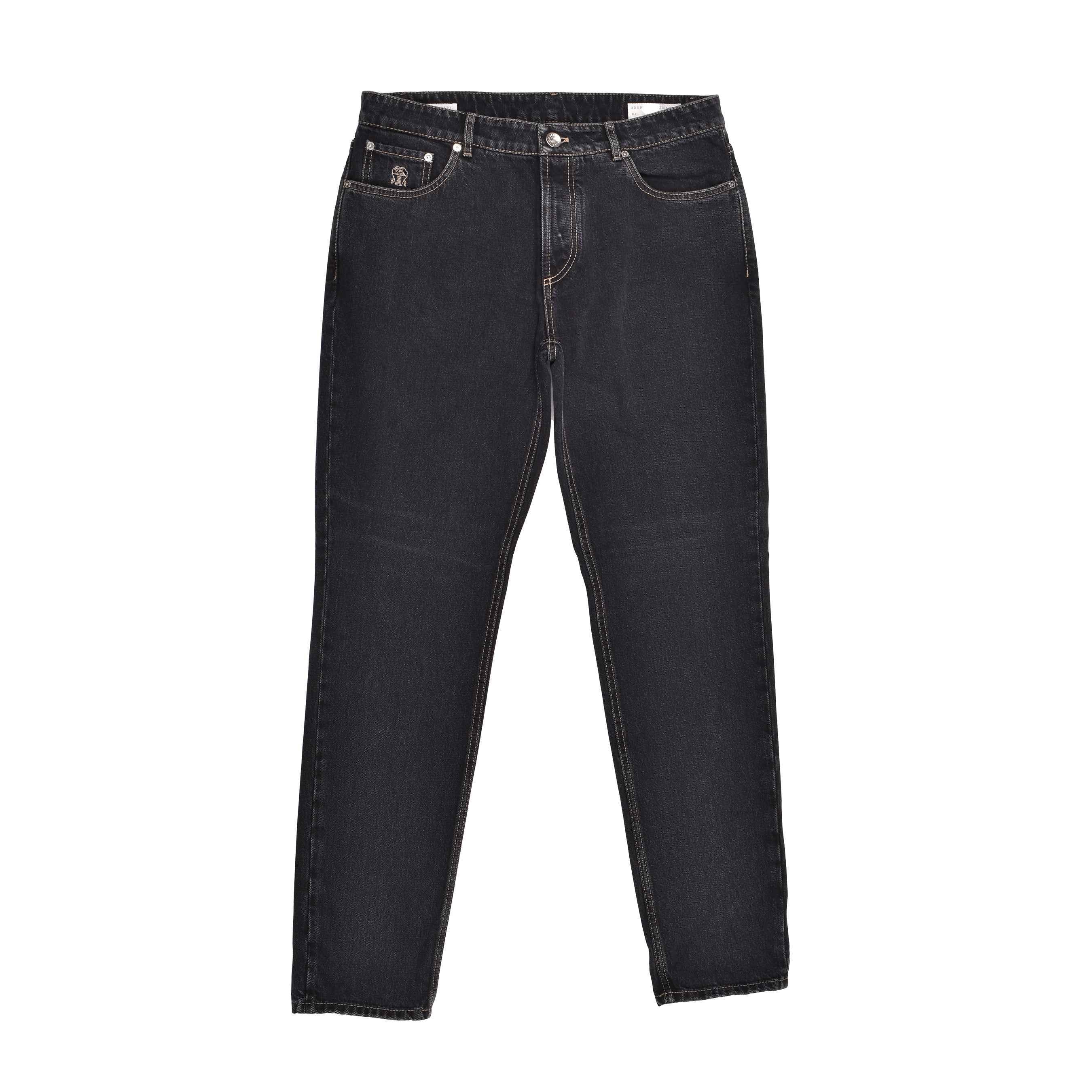 BRUNELLO CUCINELLI MEN'S TRADITIONAL FIT FIVE POCKET DENIM STYLE JEAN PANTS NEW