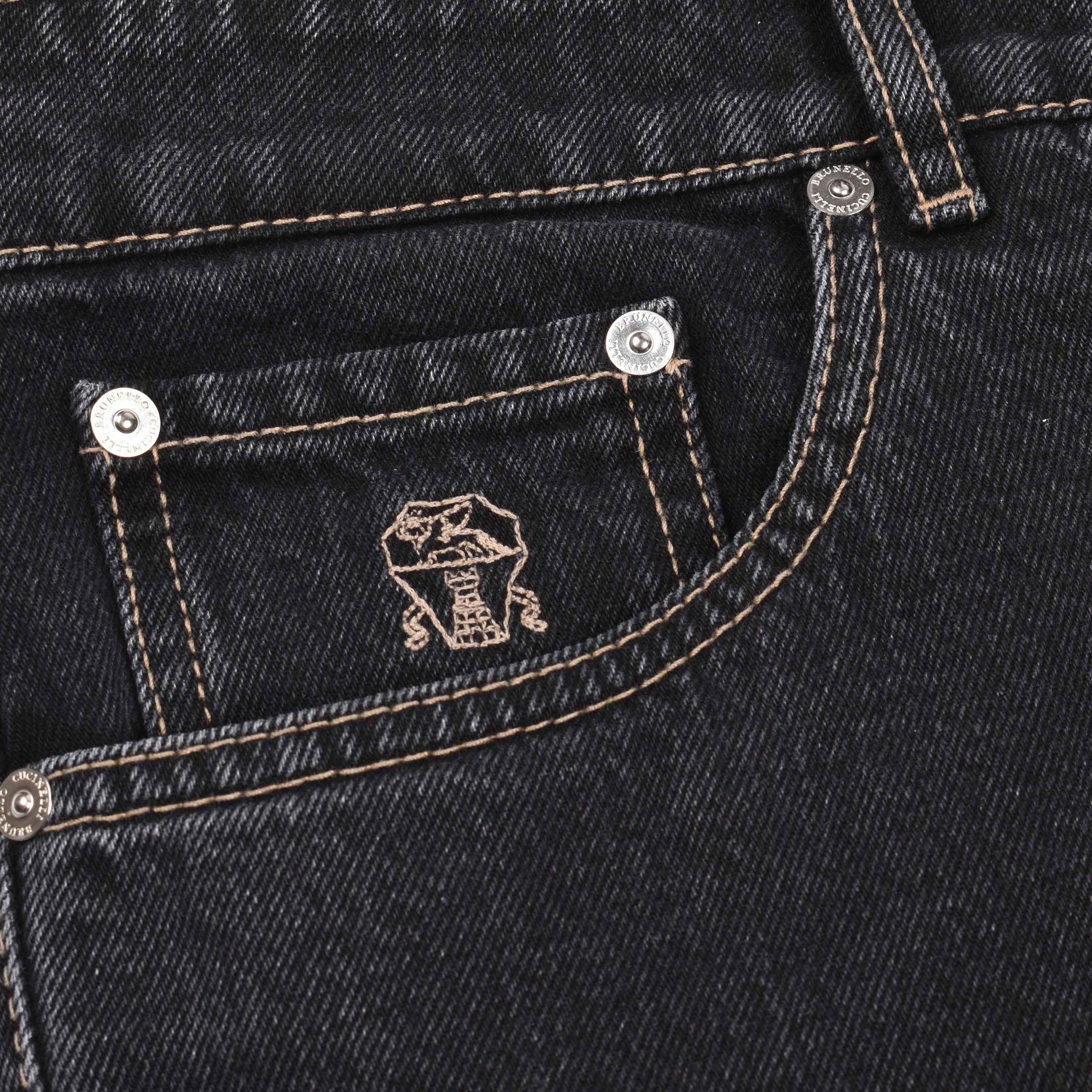 BRUNELLO CUCINELLI MEN'S TRADITIONAL FIT FIVE POCKET DENIM STYLE JEAN PANTS NEW