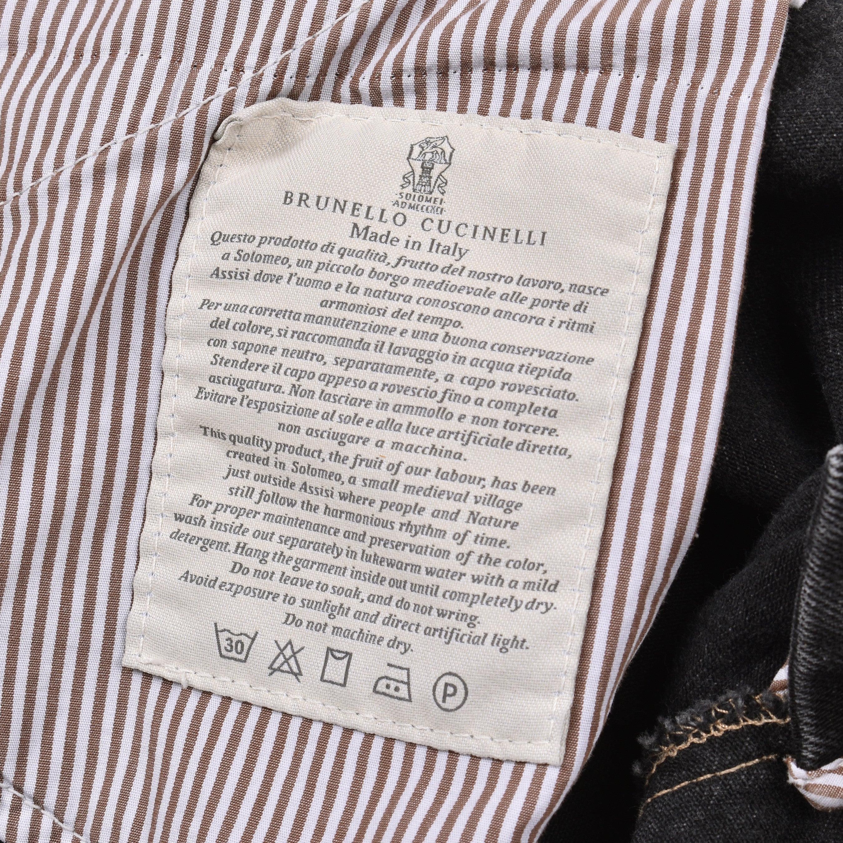 BRUNELLO CUCINELLI MEN'S TRADITIONAL FIT FIVE POCKET DENIM STYLE JEAN PANTS NEW