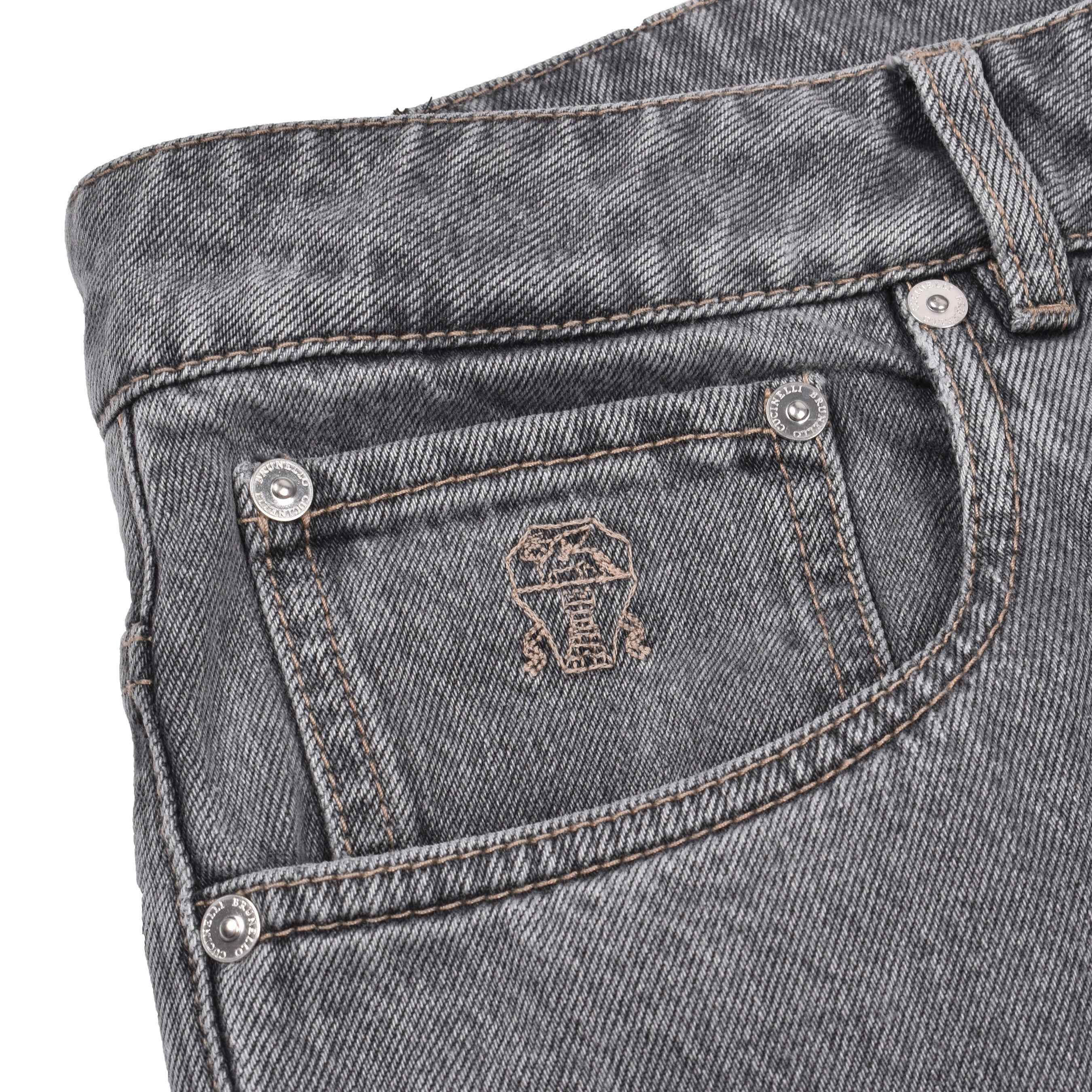 BRUNELLO CUCINELLI MEN'S STRAIGHT FIT FIVE POCKET DENIM STYLE JEAN PANTS NEW