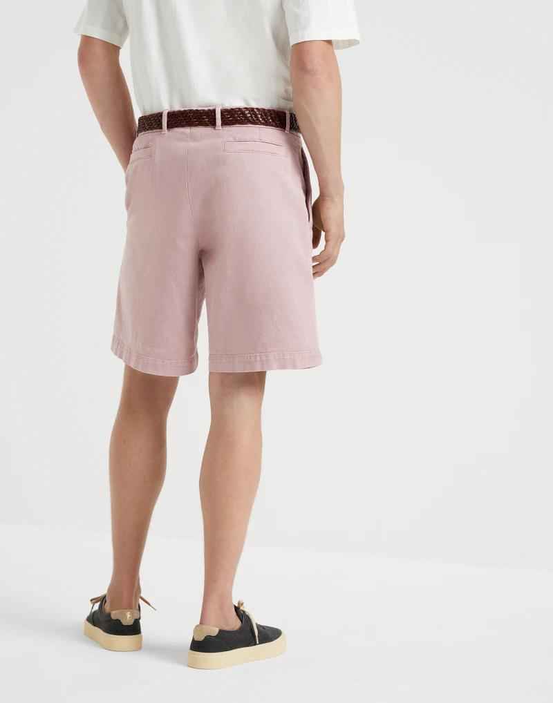 BRUNELLO CUCINELLI MEN'S ROSE TAILORED BERMUDA SHORTS