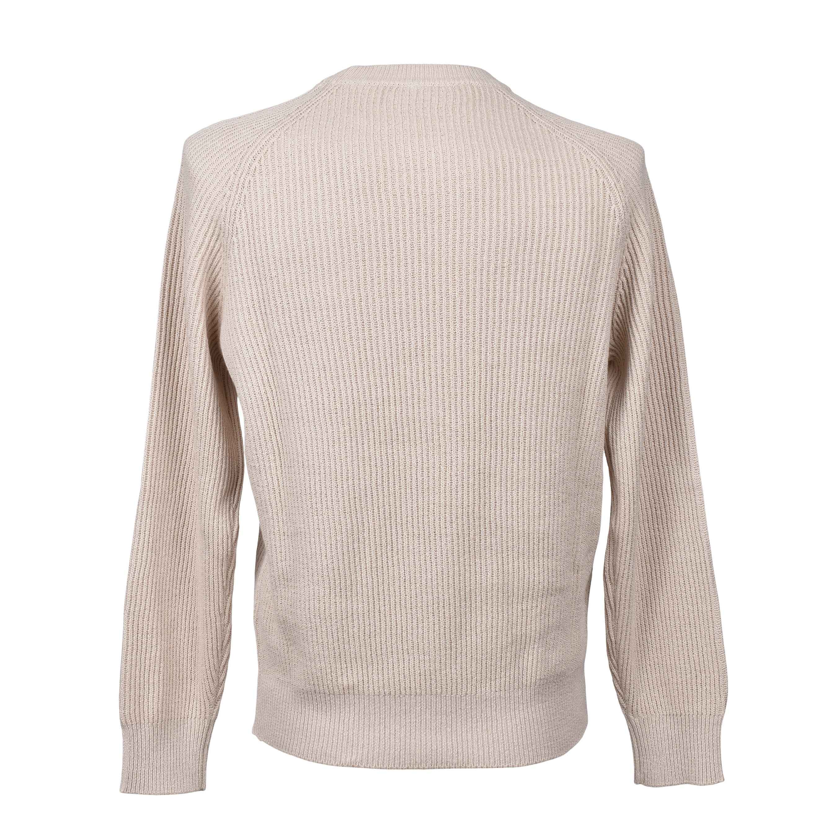 BRUNELLO CUCINELLI MEN'S 100% COTTON CREW NECK ENGLISH RIB SWEATER/PULLOVER NEW