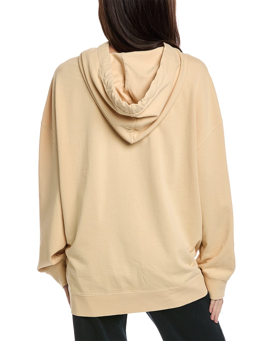 BRUNELLO CUCINELLI WOMEN'S BEIGE PRINTED HOODED SHIRT
