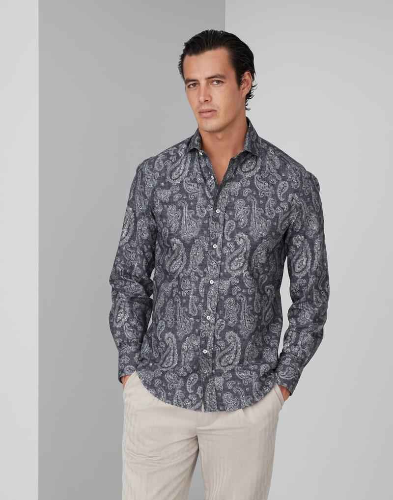 BRUNELLO CUCINELLI MEN'S SHIRT MM6591718_C001 NWT