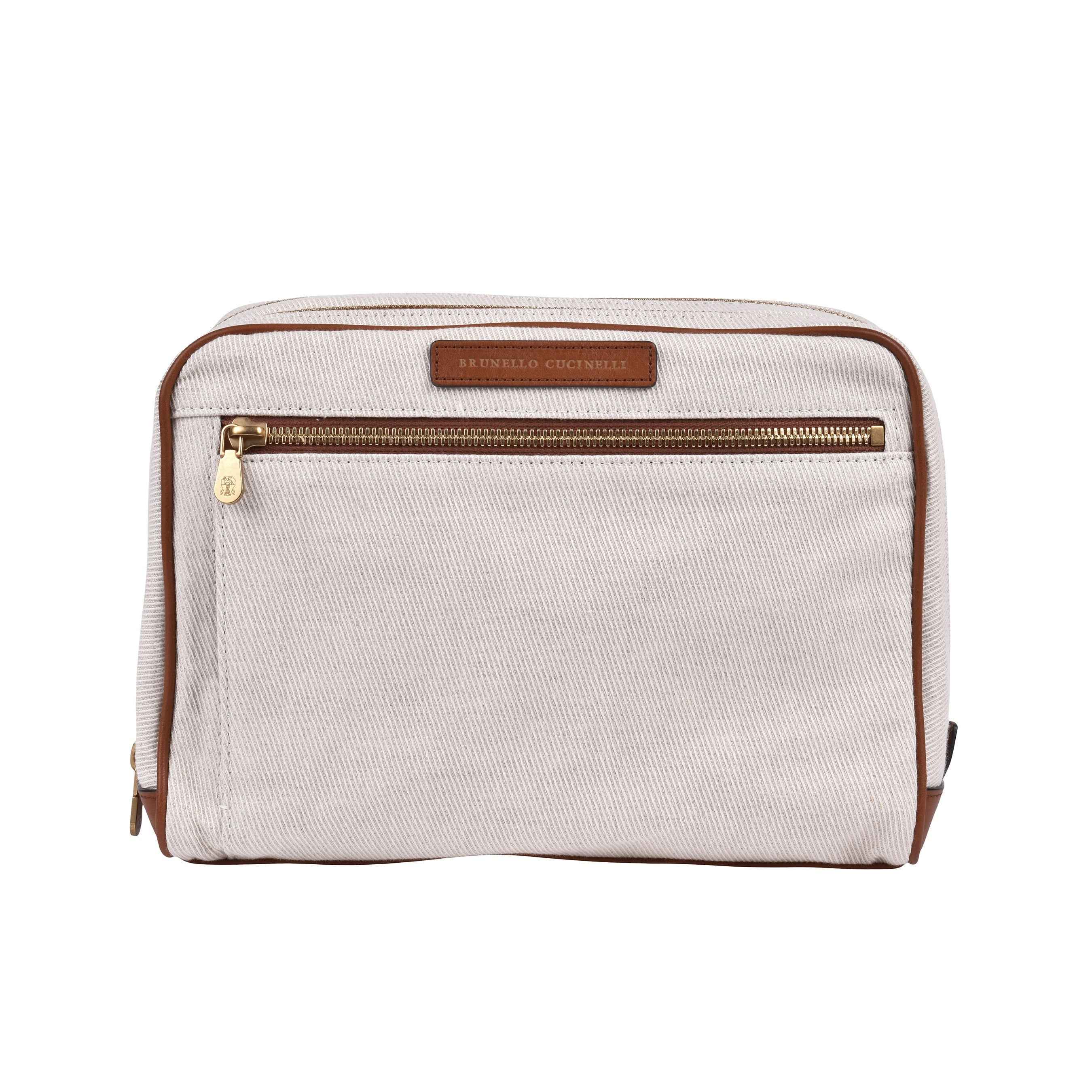 BRUNELLO CUCINELLI MEN'S TWO TONE PERSONAL CARE/ TRAVEL CASE NEW