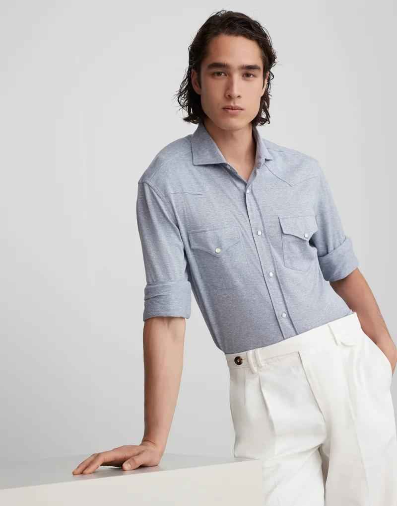 BRUNELLO CUCINELLI MEN'S SHIRT MW8356666_C845 NWT