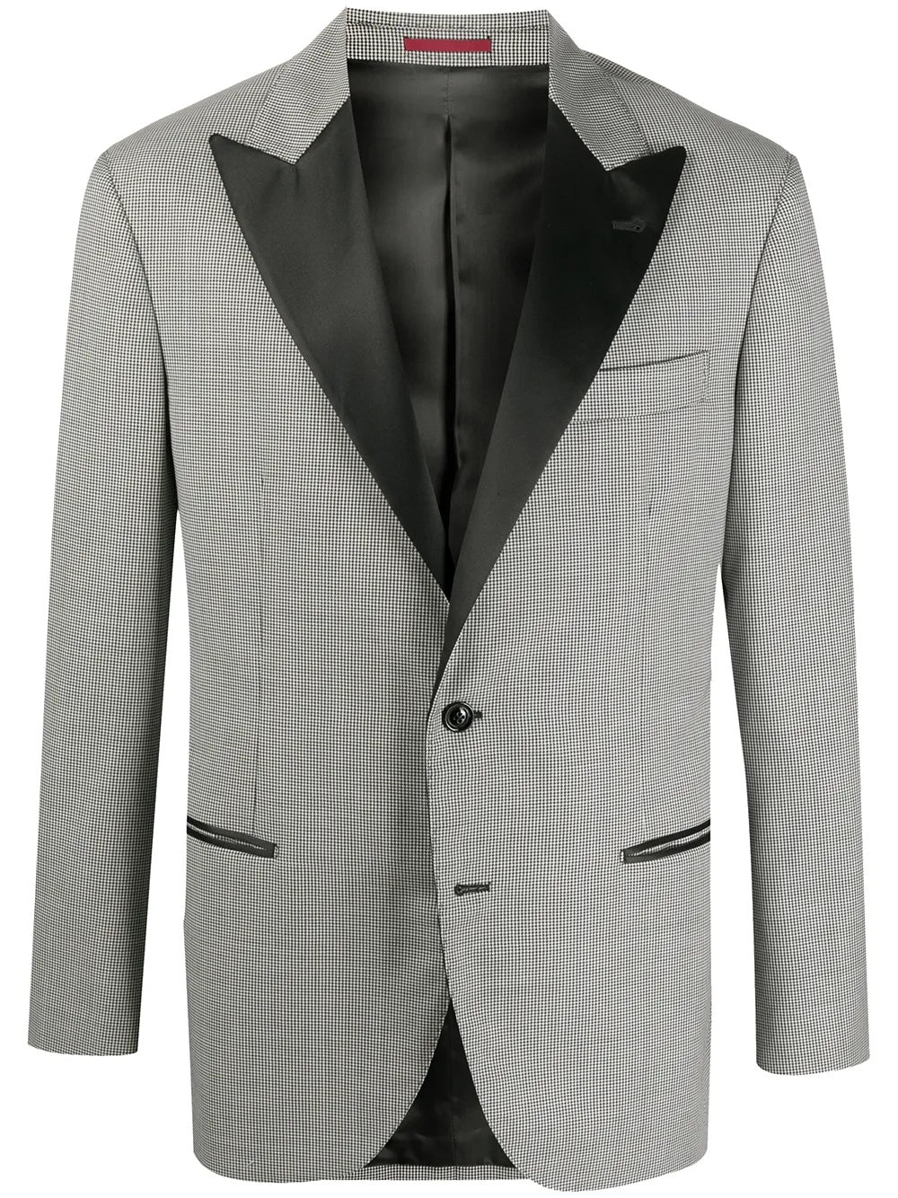 BRUNELLO CUCINELLI MEN'S BLACK LAPEL GREY BLAZER