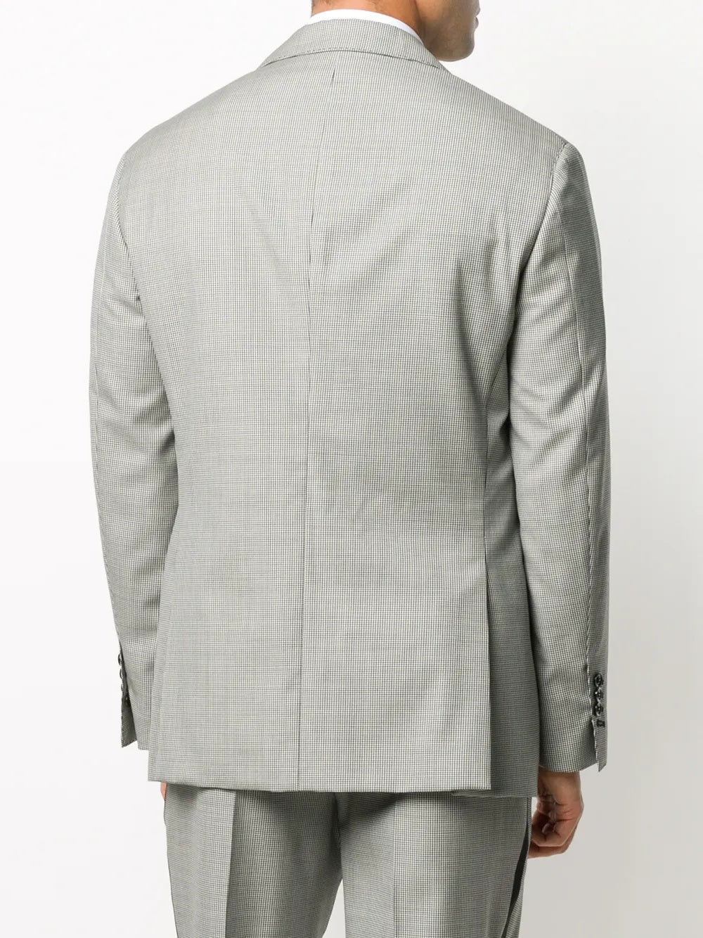 BRUNELLO CUCINELLI MEN'S BLACK LAPEL GREY BLAZER