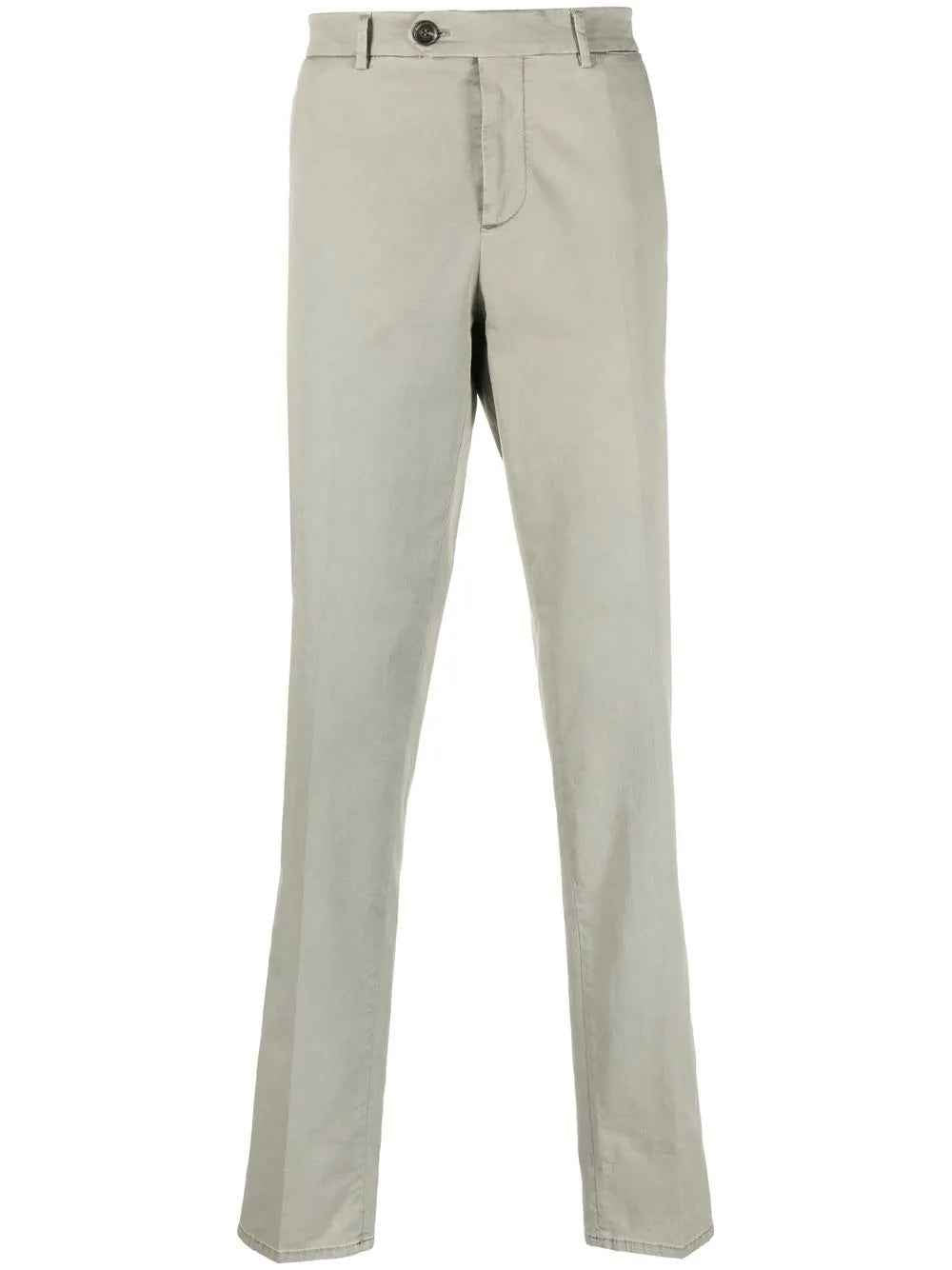 BRUNELLO CUCINELLI MEN'S BEIGE TAILORED TROUSERS