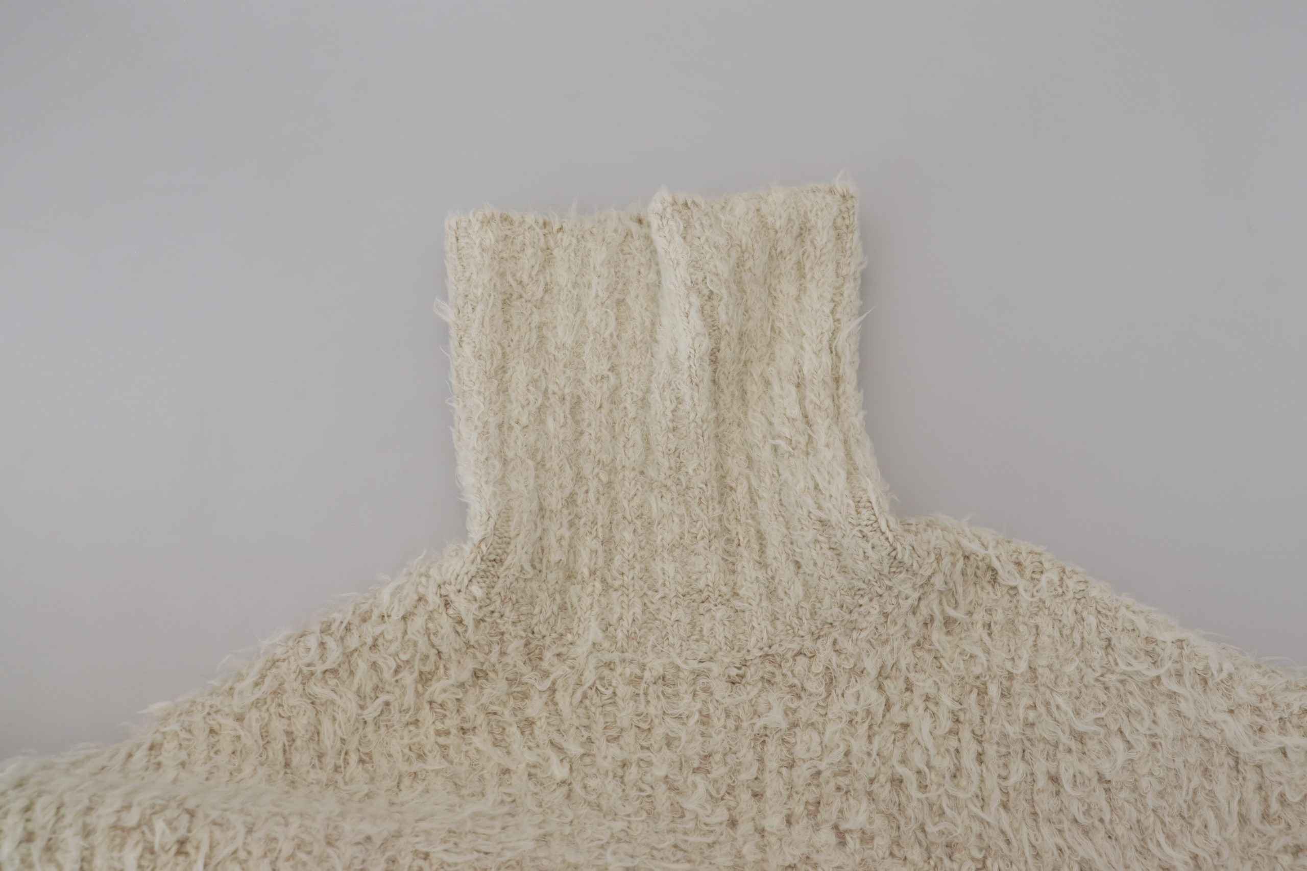 Dolce & Gabbana Cream Wool Knit Turtleneck Pullover Sweater