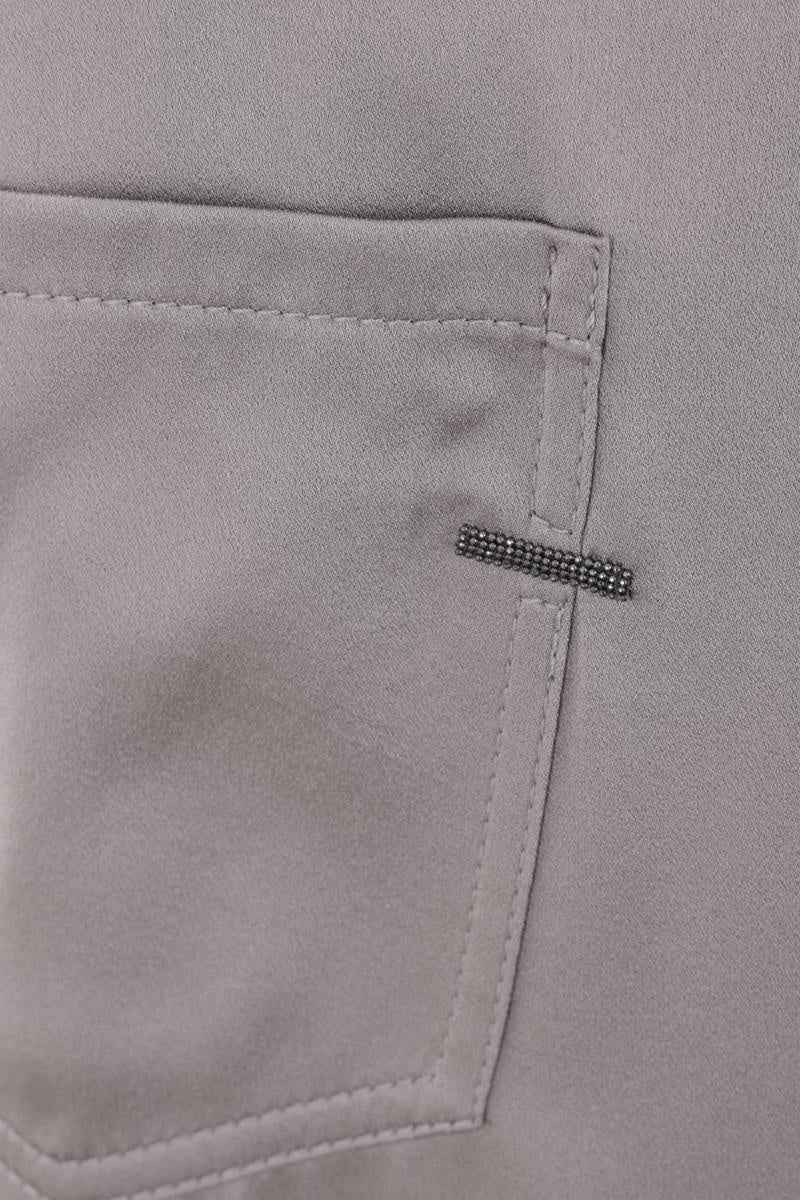 BRUNELLO CUCINELLI WOMEN'S IRON WIDE-LEG TAILORED TROUSERS