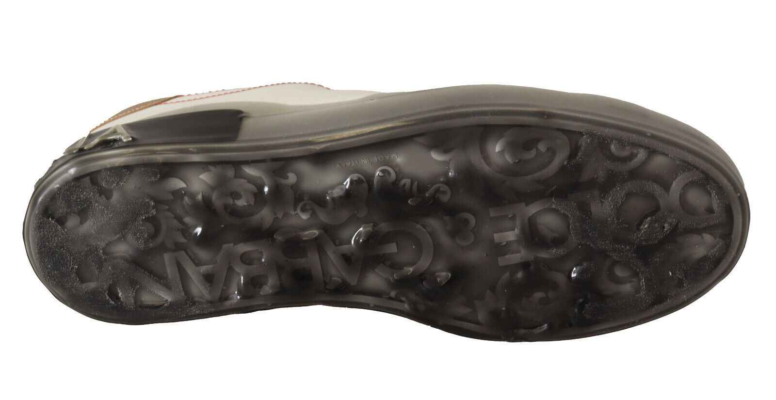 Dolce & Gabbana White Gold Leather Low Top Sneakers Casual Shoes