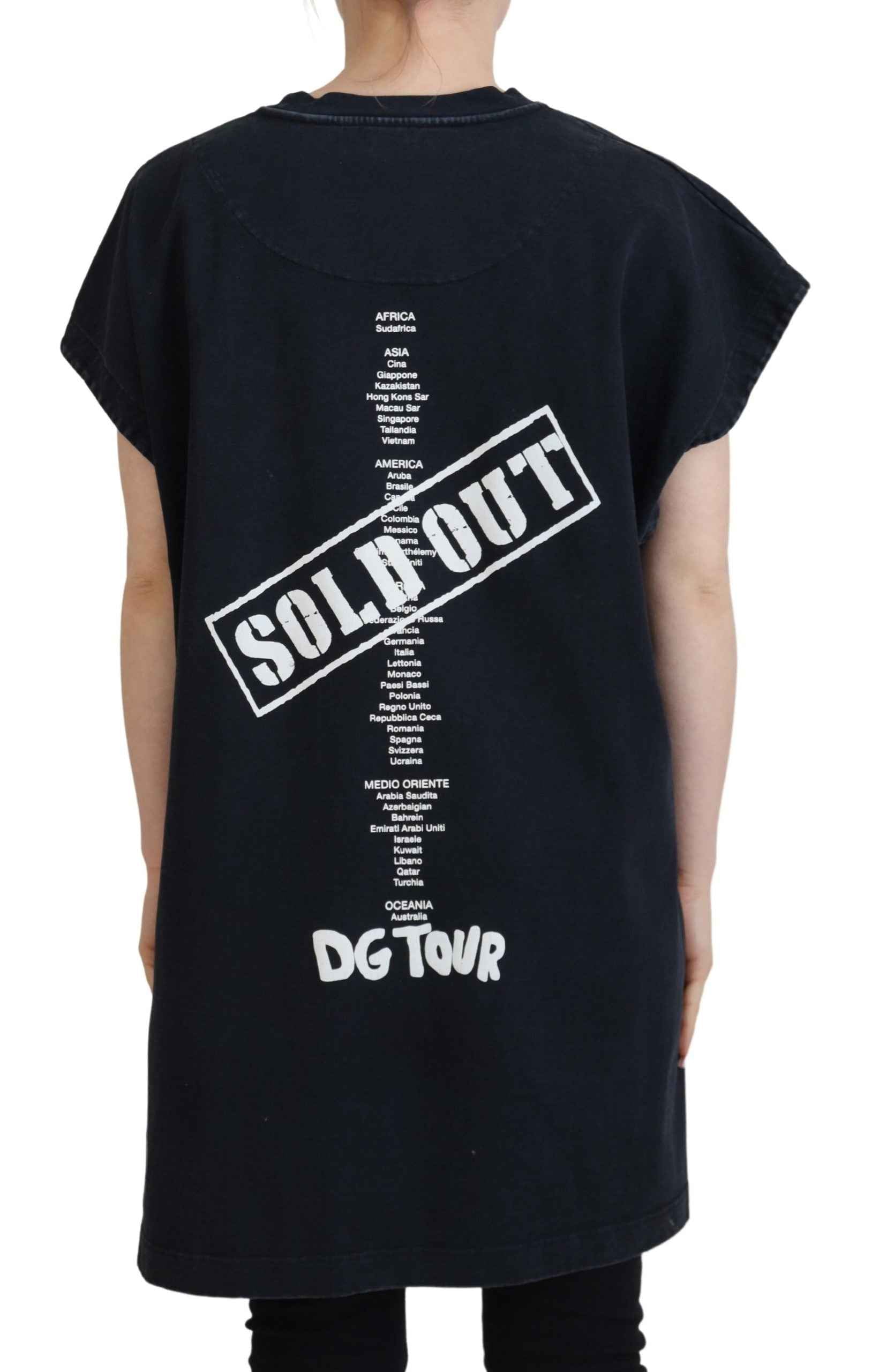 Dolce & Gabbana Black D&G Fashion Round Neck Cotton T-shirt