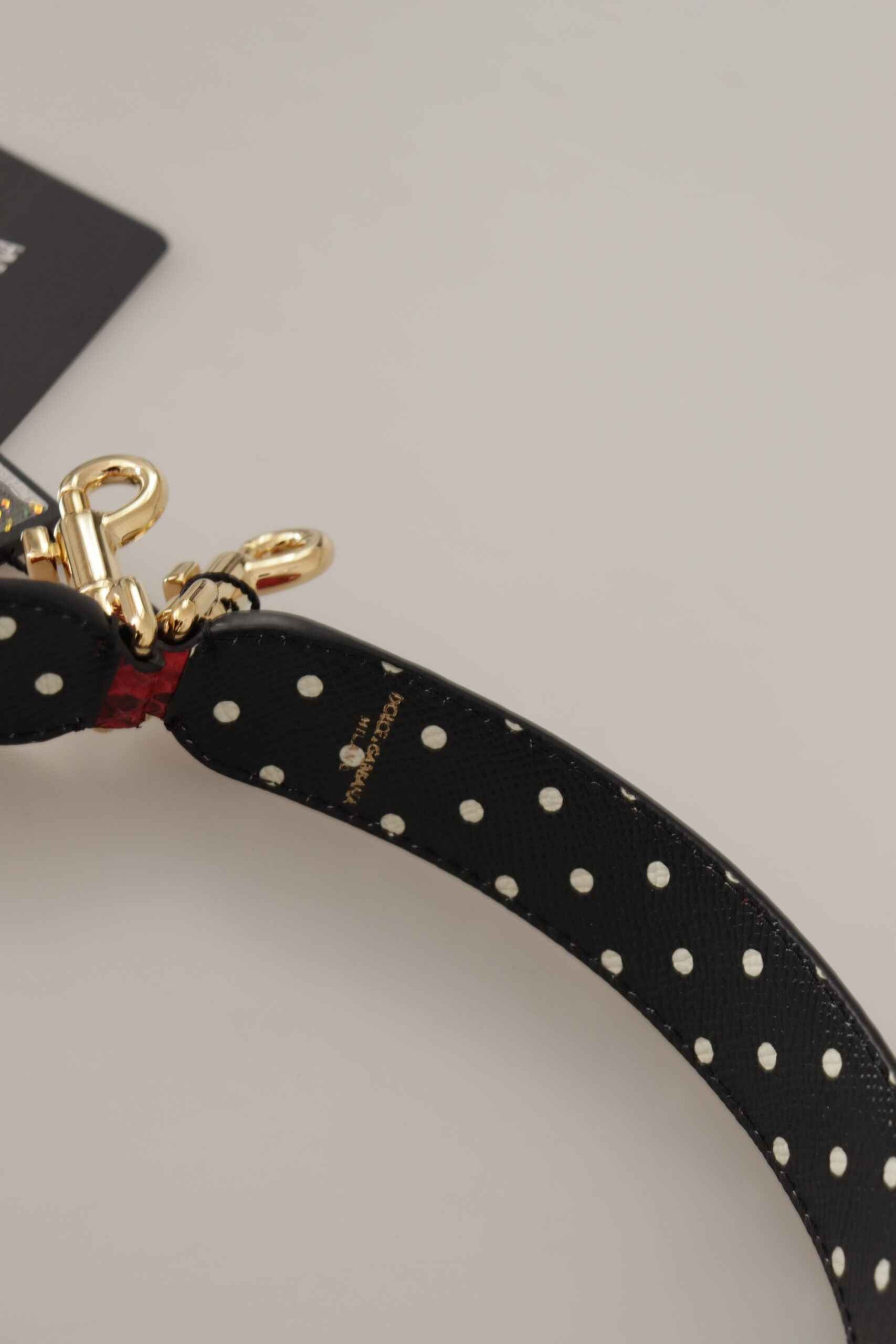 Dolce & Gabbana Red Python Leather Crystals Reversible Shoulder Strap