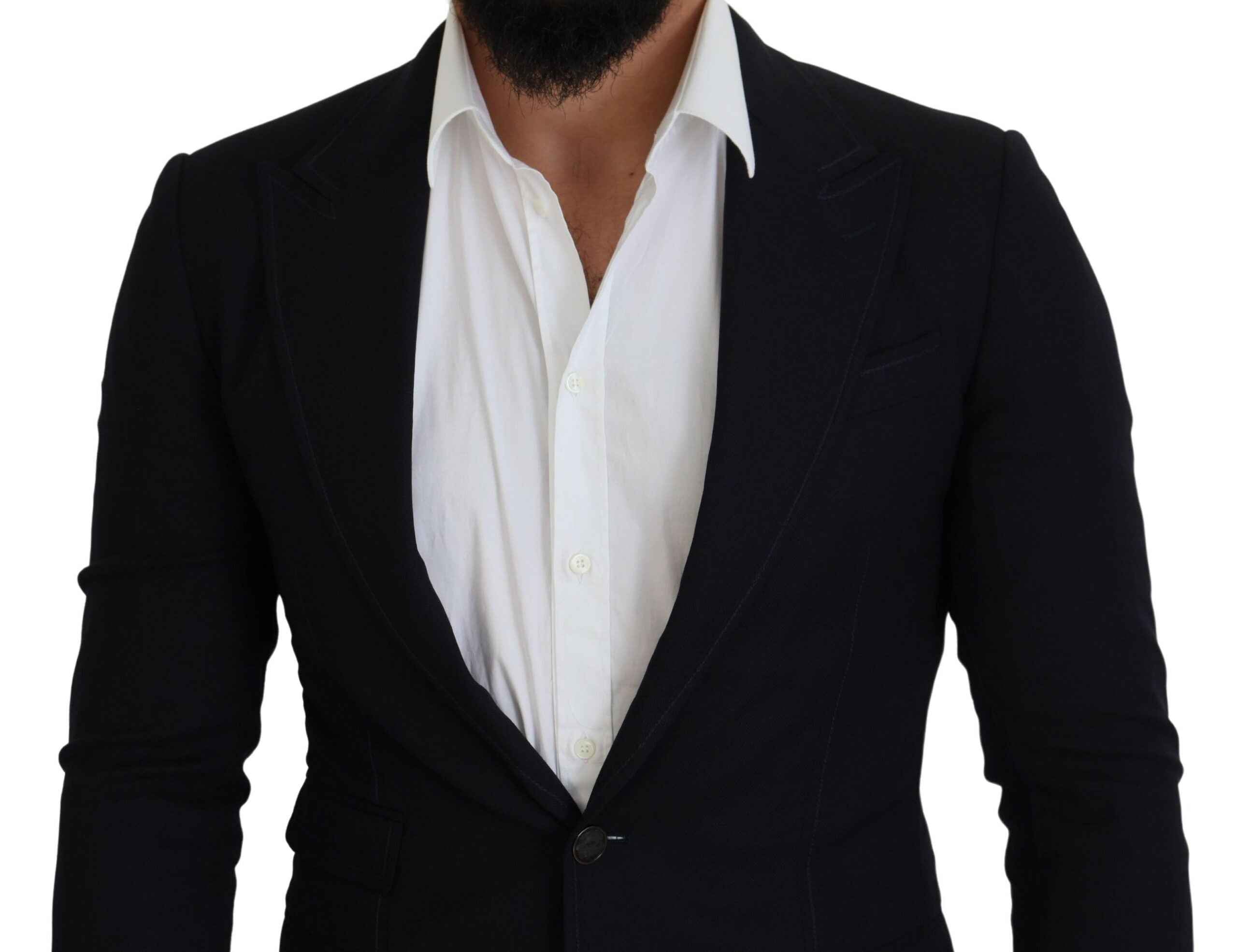 Dolce & Gabbana Blue Wool Formal Taormina Blazer