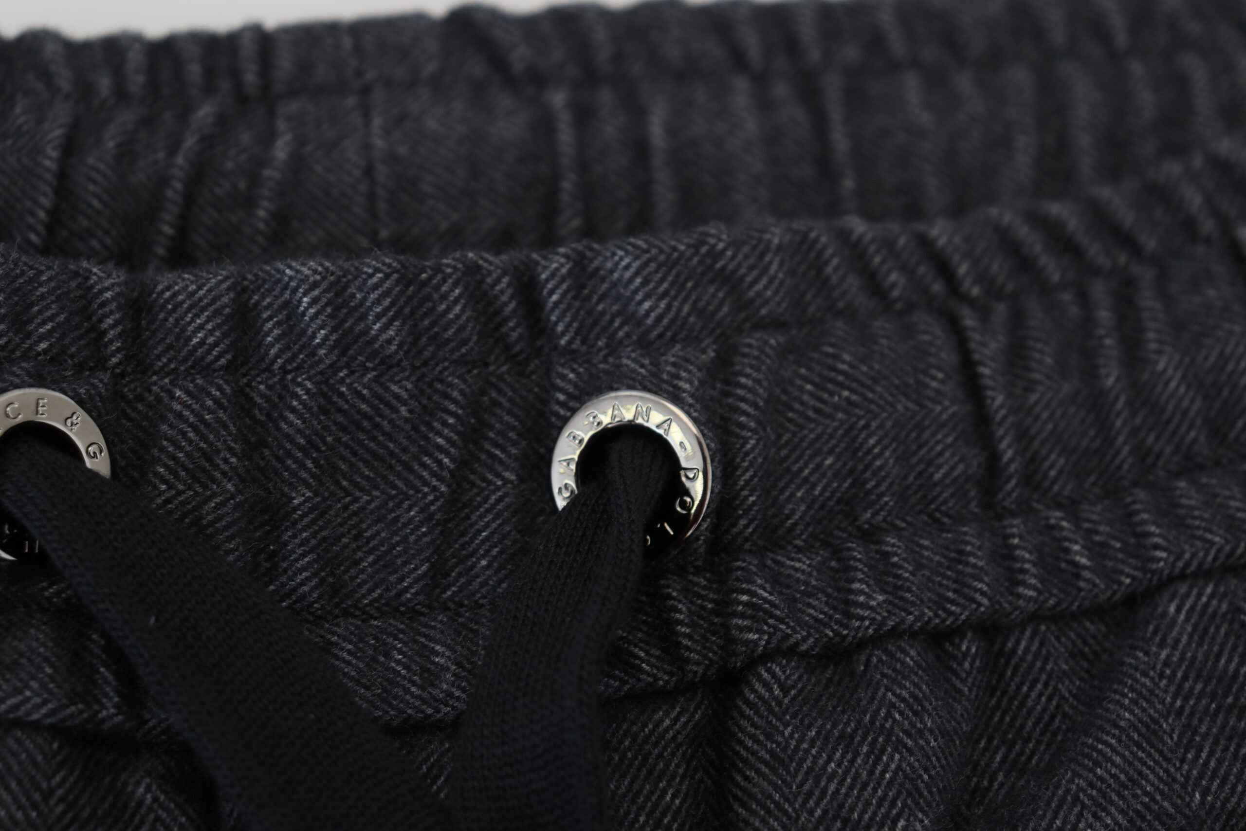 Dolce & Gabbana Grey Cotton Tapered Cotton Pants