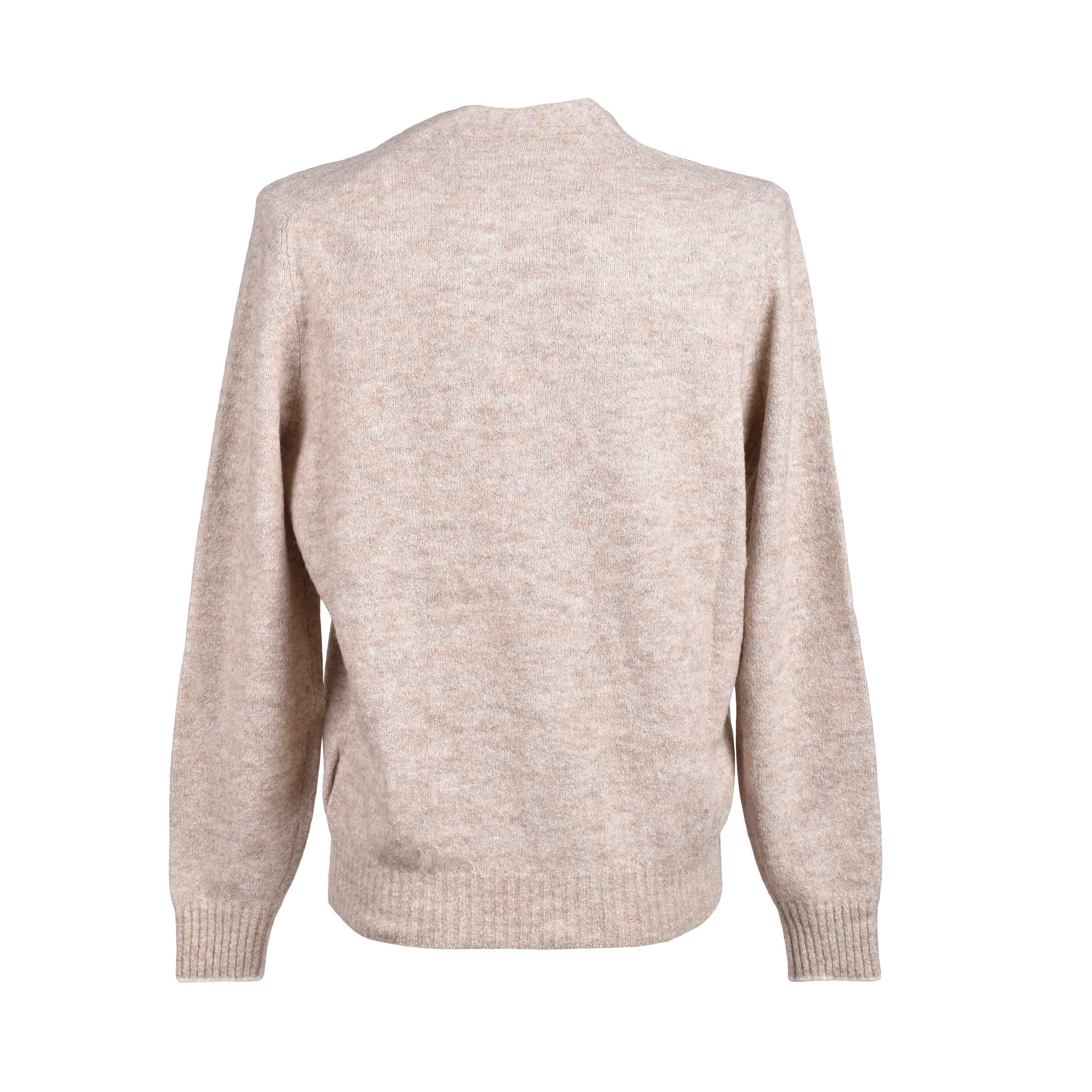 BRUNELLO CUCINELLI MEN'S SAND WOOL BLEND CARDIGAN SWEATER