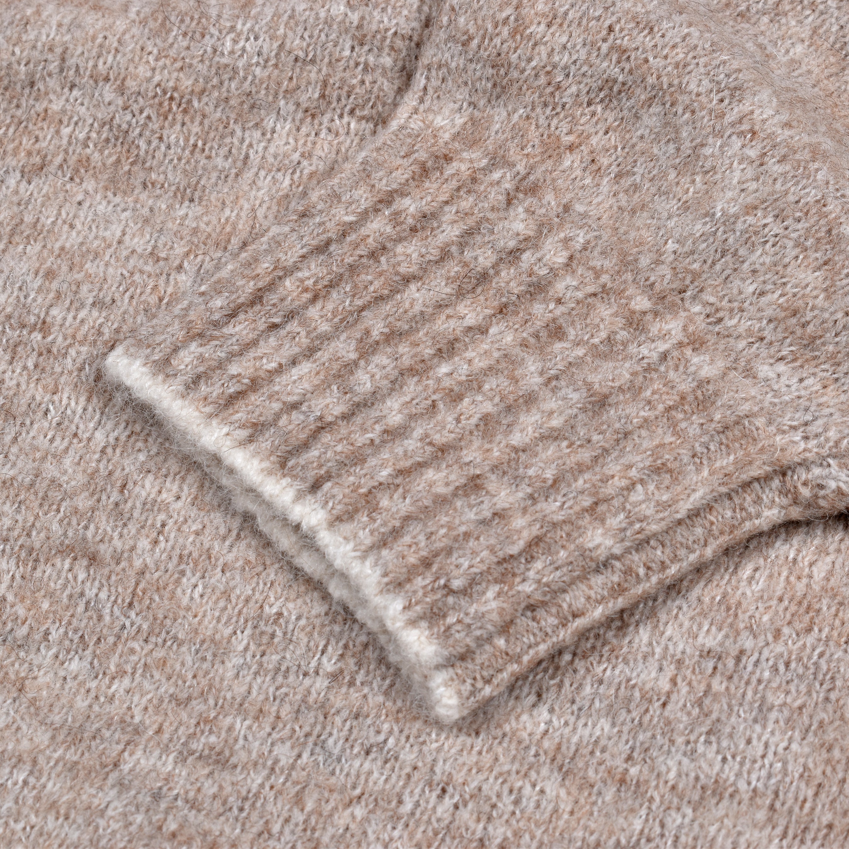 BRUNELLO CUCINELLI MEN'S SAND WOOL BLEND CARDIGAN SWEATER