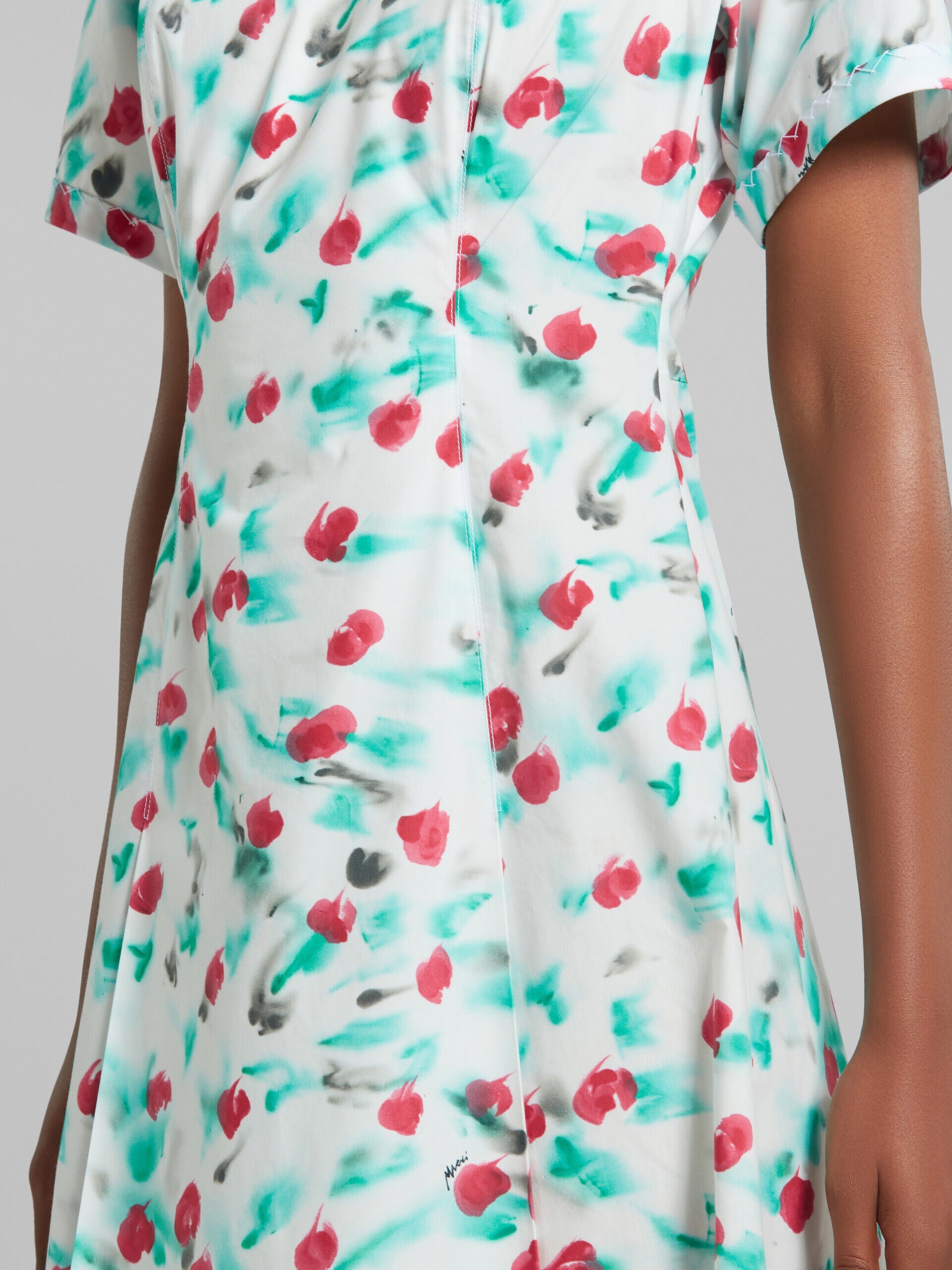 MARNI WOMEN'S FLORAL PRINT MIDI DRESS