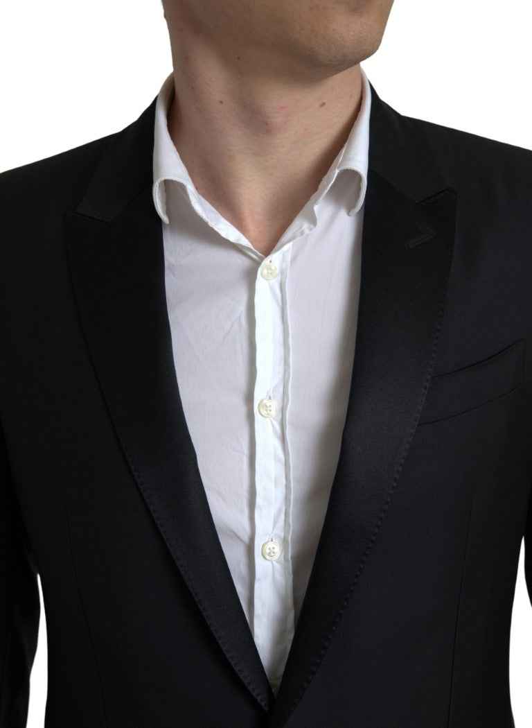 Dolce & Gabbana Black Wool Single Breasted MARTINI Blazer
