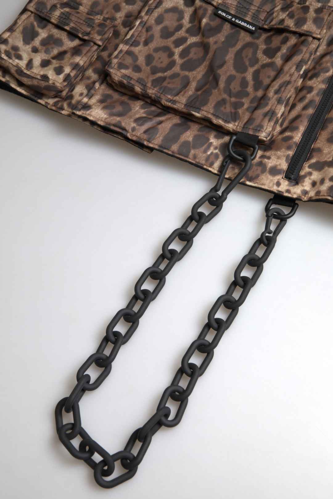 Dolce & Gabbana Brown Leopard Silk Sleeveless Sportswear