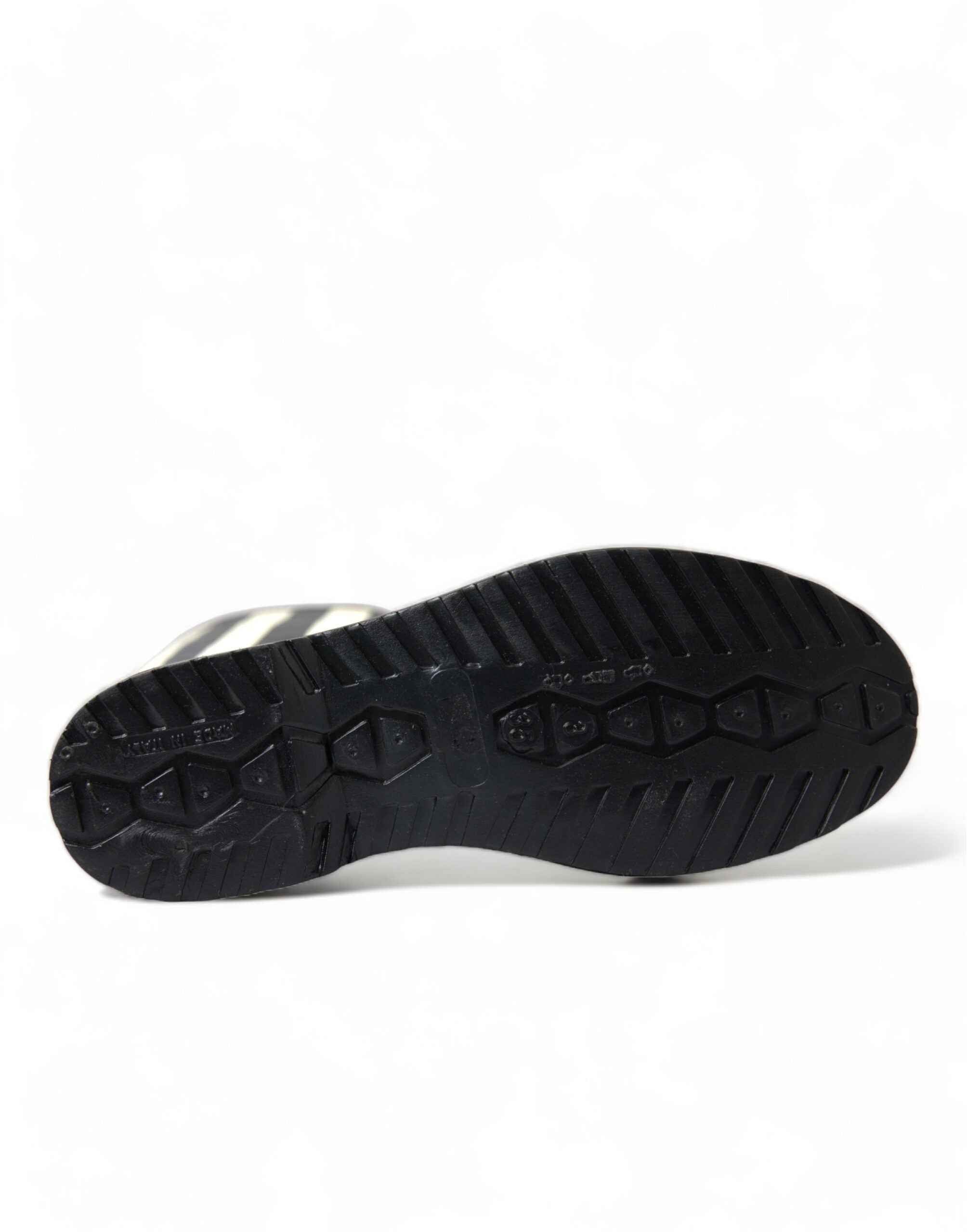 Dolce & Gabbana Black Rubber Knee High Flat Boots Shoes