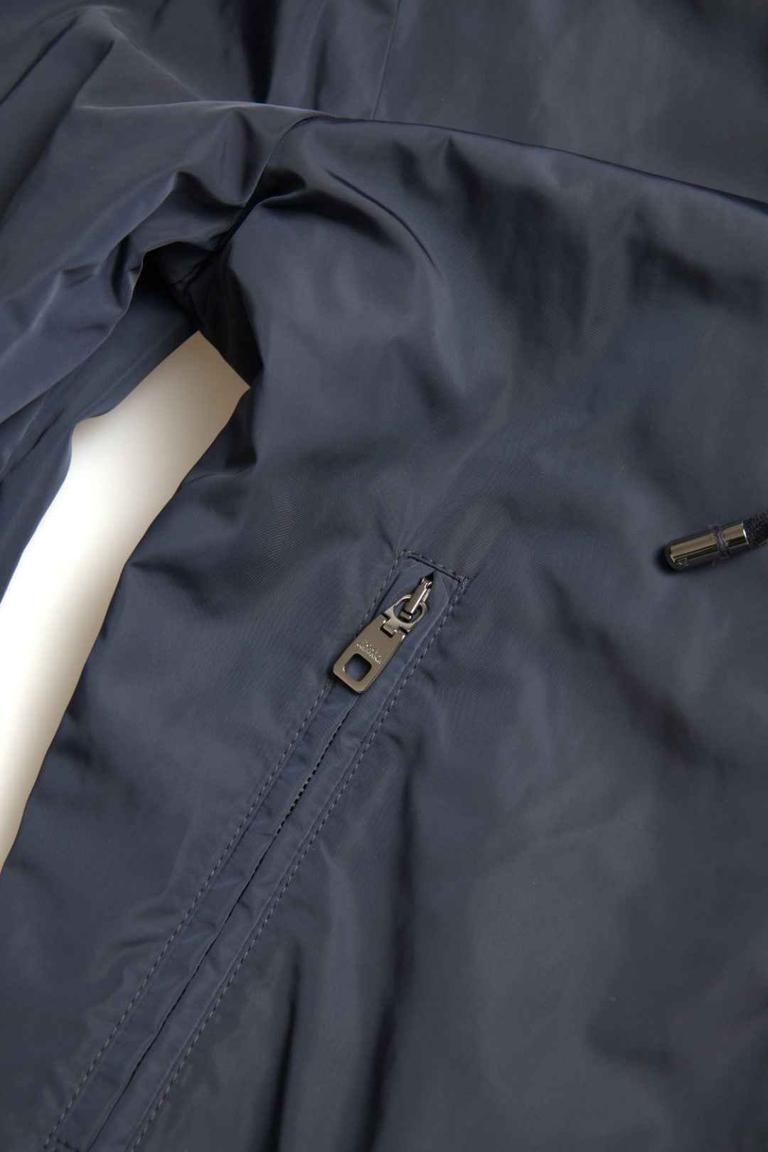 Dolce & Gabbana Blue Hooded Logo Polyester Full Zip Sweater
