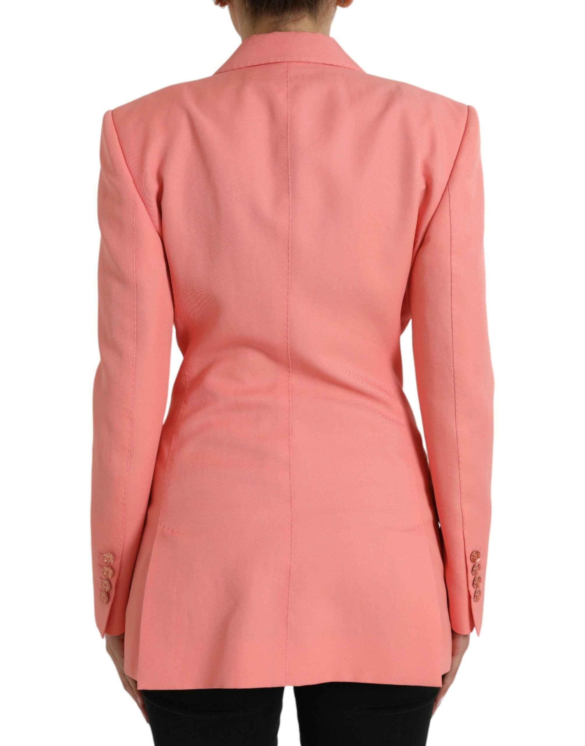 Dolce & Gabbana Pink Polyester Single Breasted Blazer Jacket