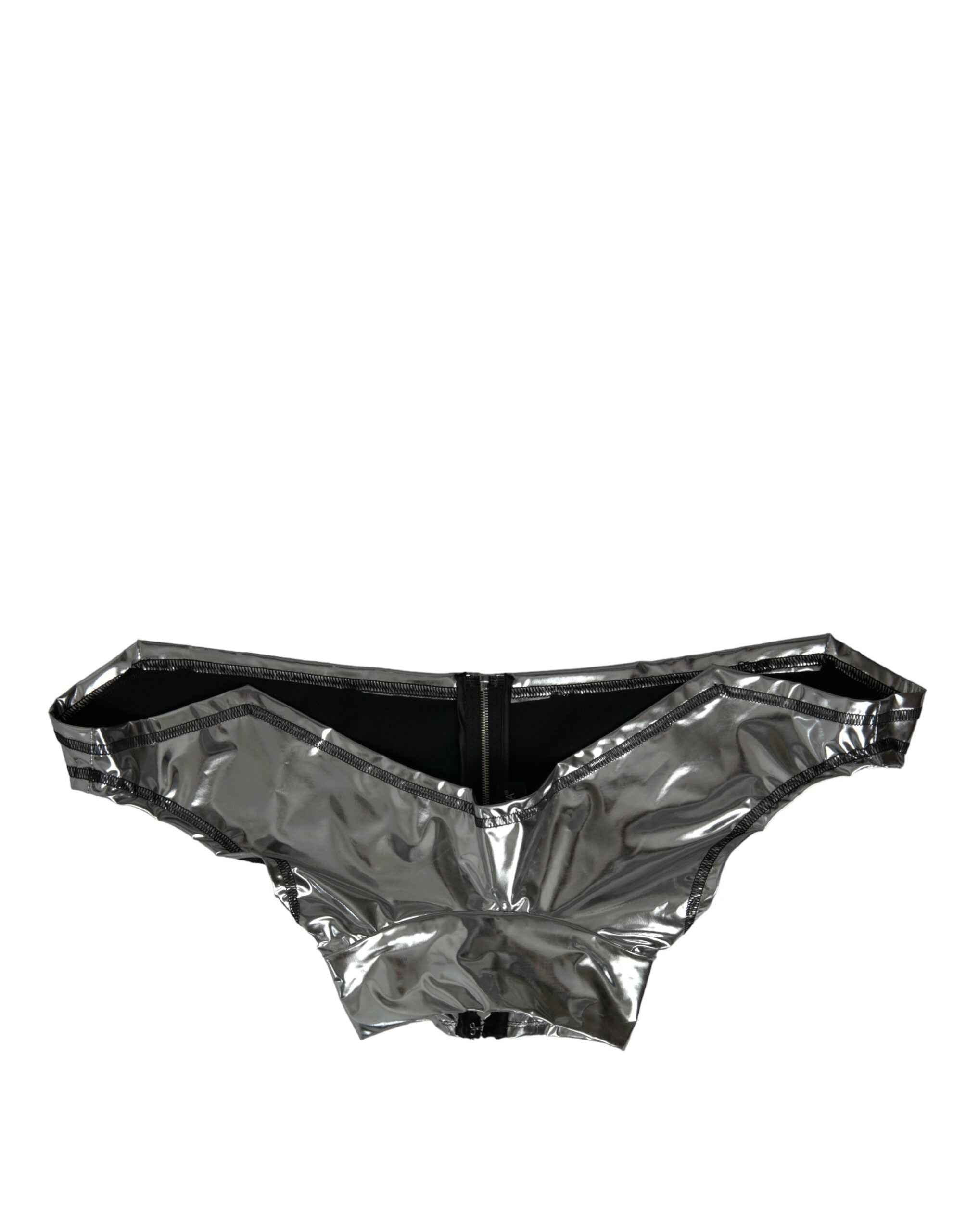 Dolce & Gabbana Silver Polyester Stretch Top