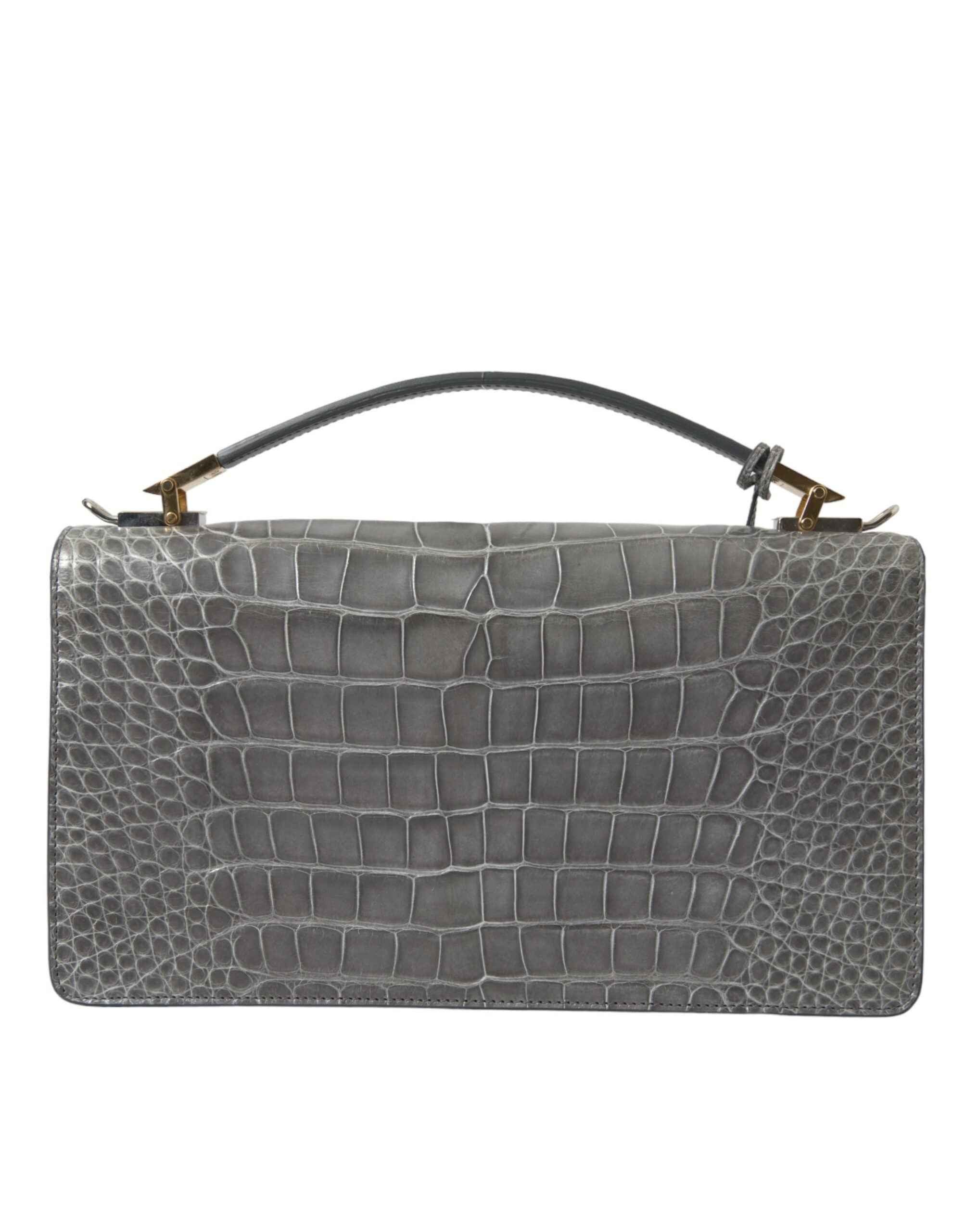 Balenciaga Gray Exotic Leather Medium Shoulder Hand Purse Bag