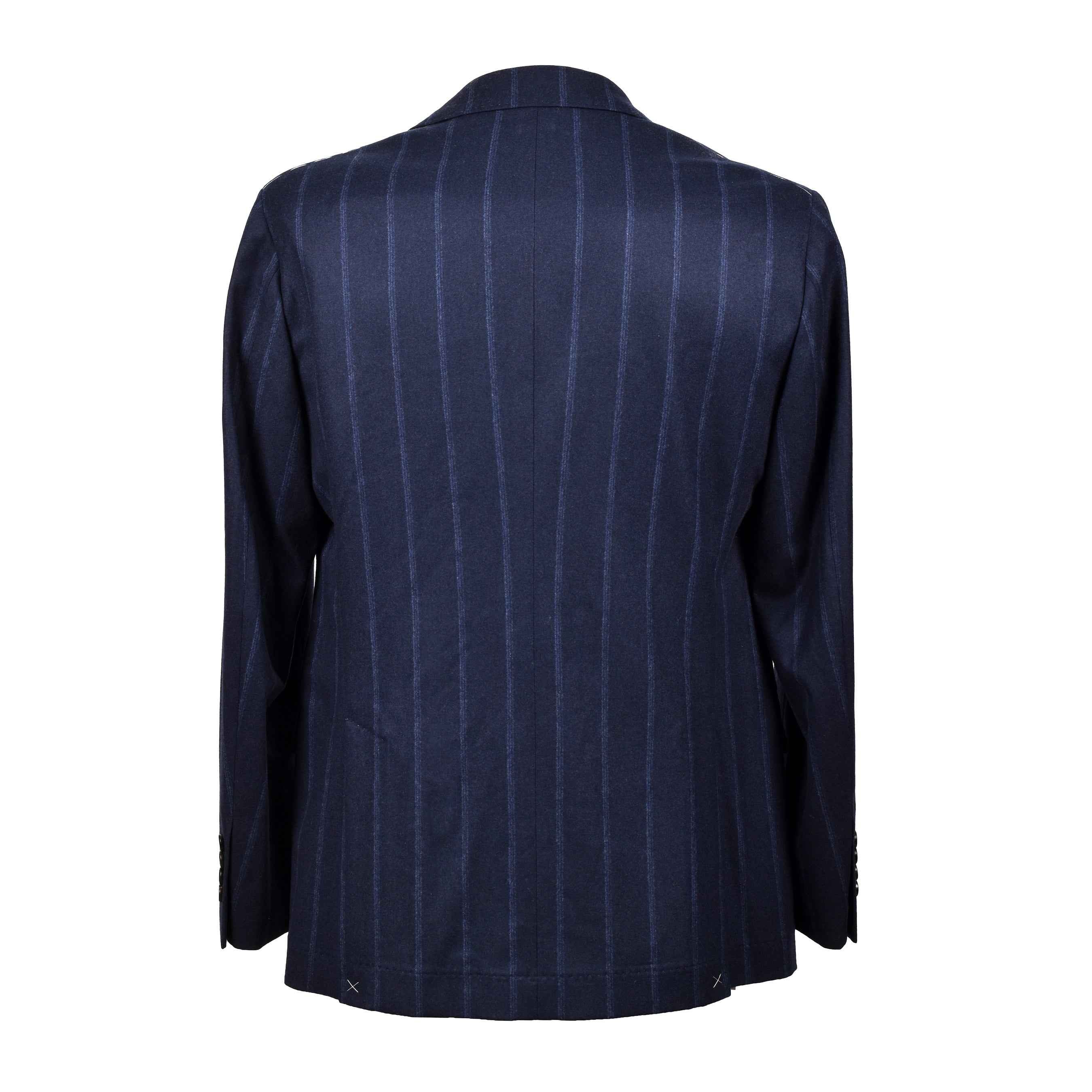 BRUNELLO CUCINELLI MEN'S BLUE CASHMERE BLEND STRIPED SUIT