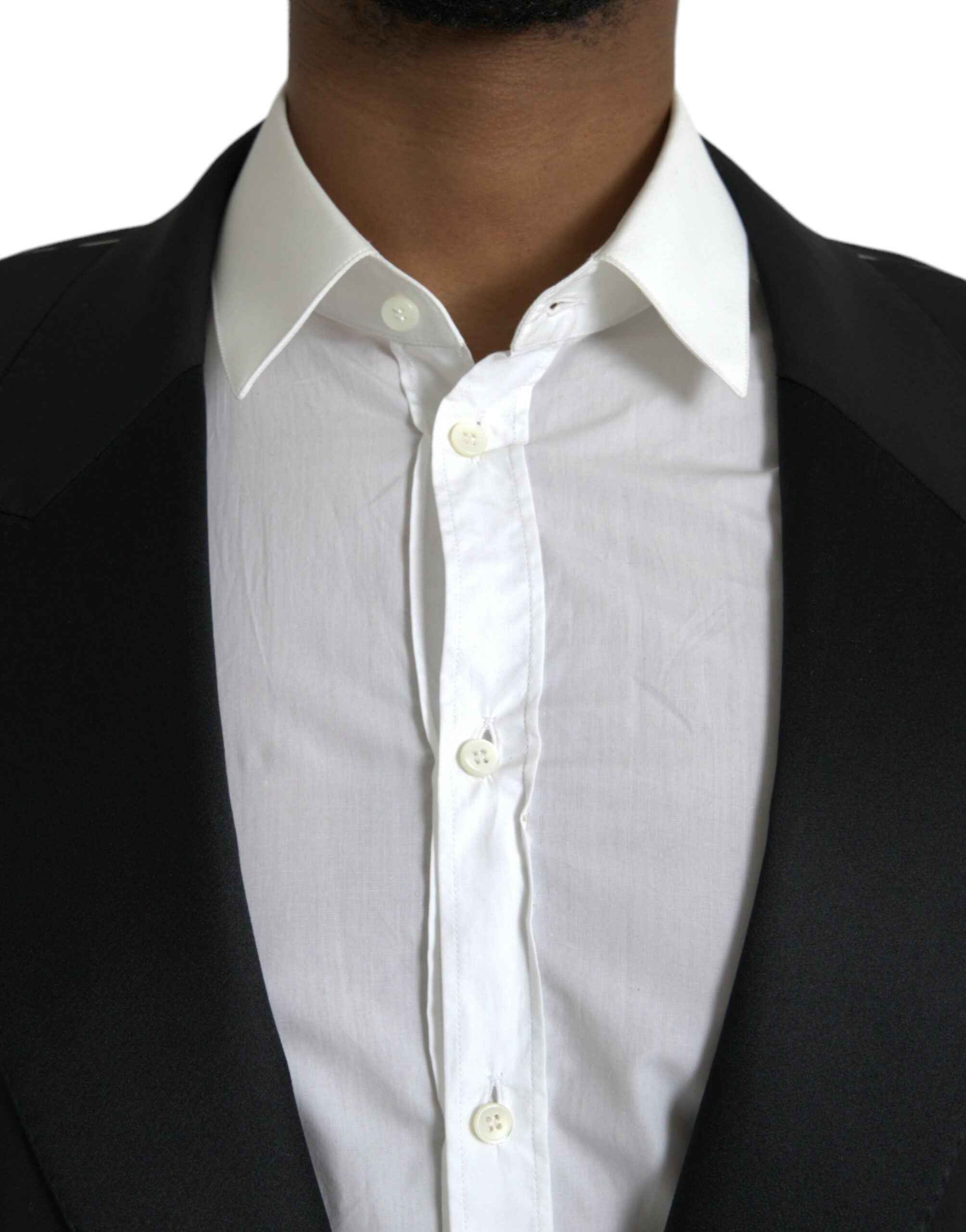 Dolce & Gabbana Black SICILIA Single Breasted Coat Blazer