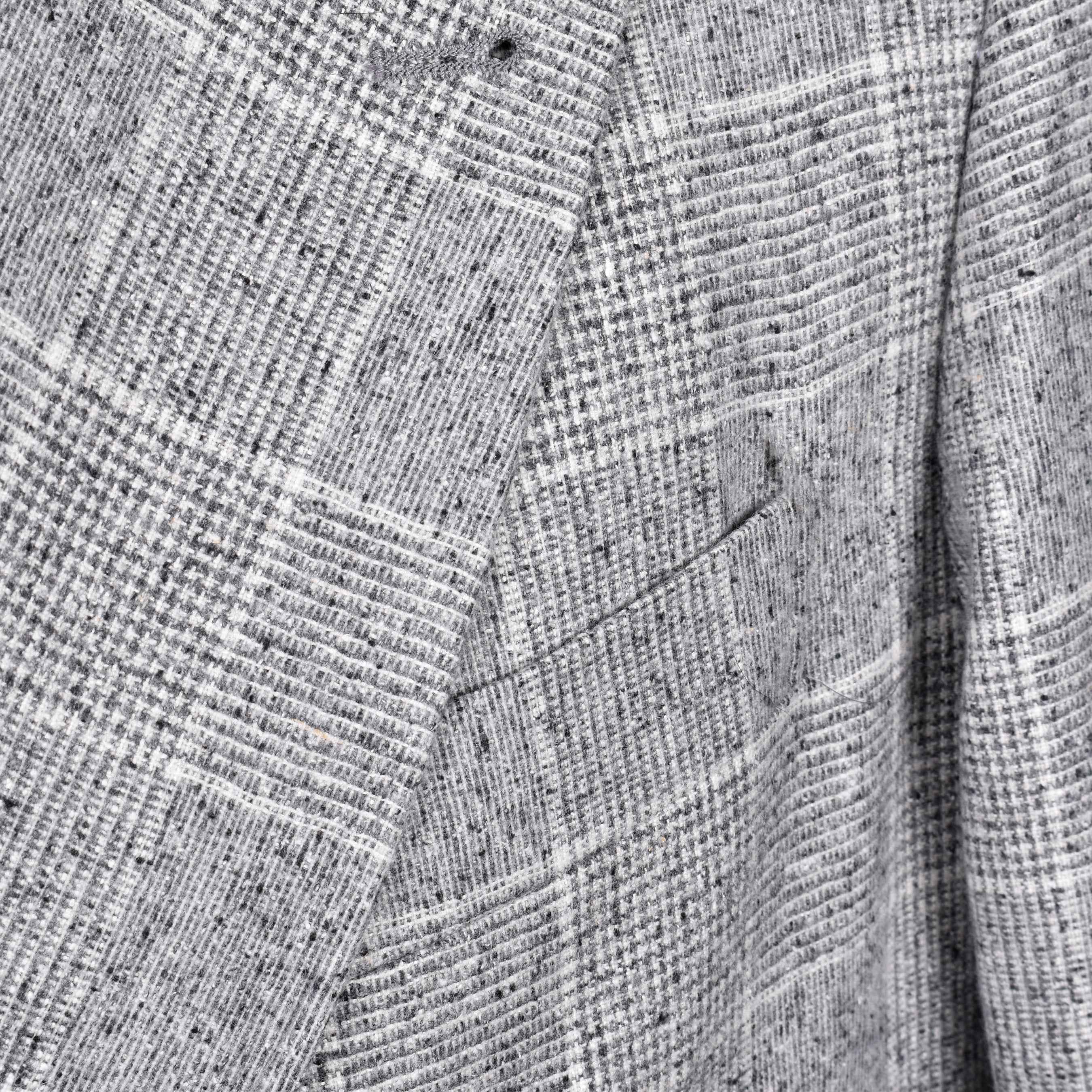 BRUNELLO CUCINELLI MEN'S PEARL GREY WOOL DOUBLE-BREASTED BLAZER