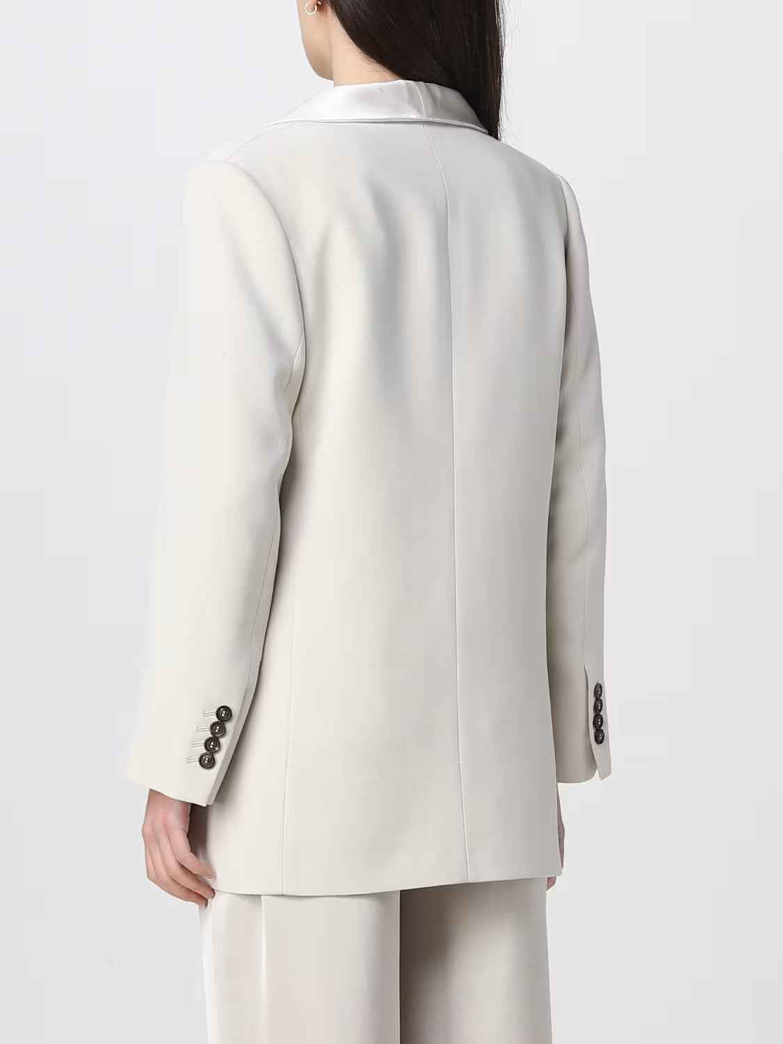 BRUNELLO CUCINELLI WOMEN'S MILK DOUBLE-BREASTED BLAZER