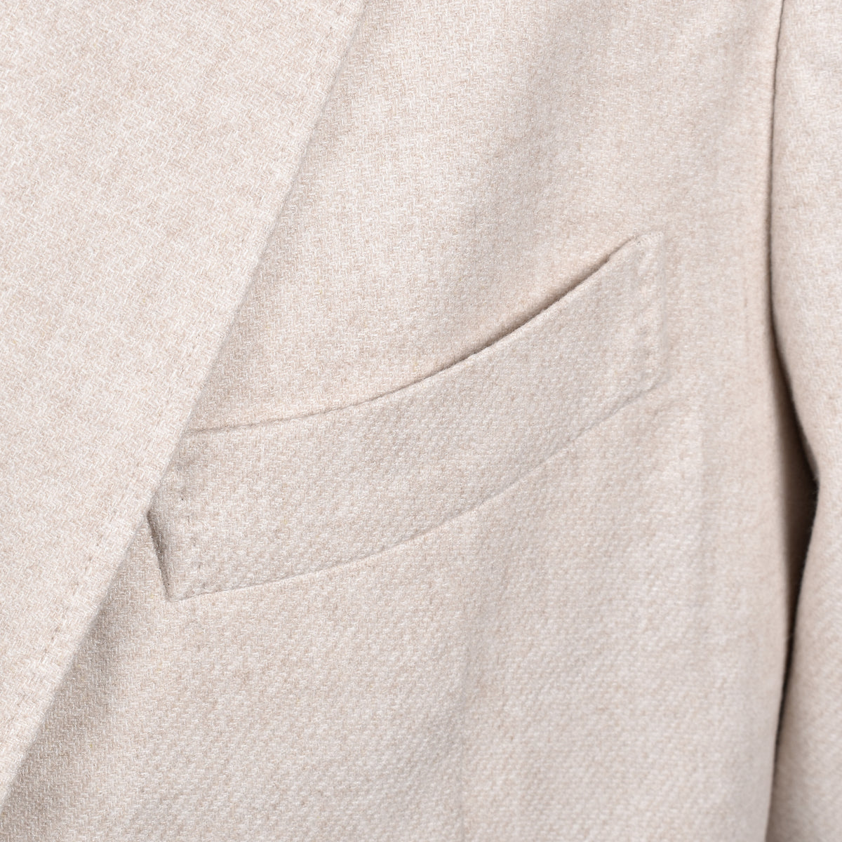 BRUNELLO CUCINELLI MEN'S SAND WOOL SILK DECONSTRUCTED BLAZER