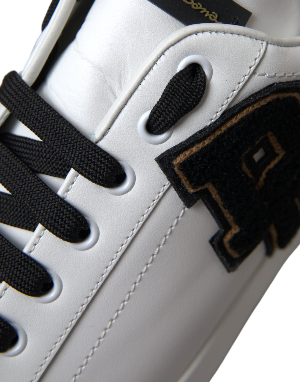 Dolce & Gabbana White Leather DG Logo Casual Low Top Sneakers Shoes