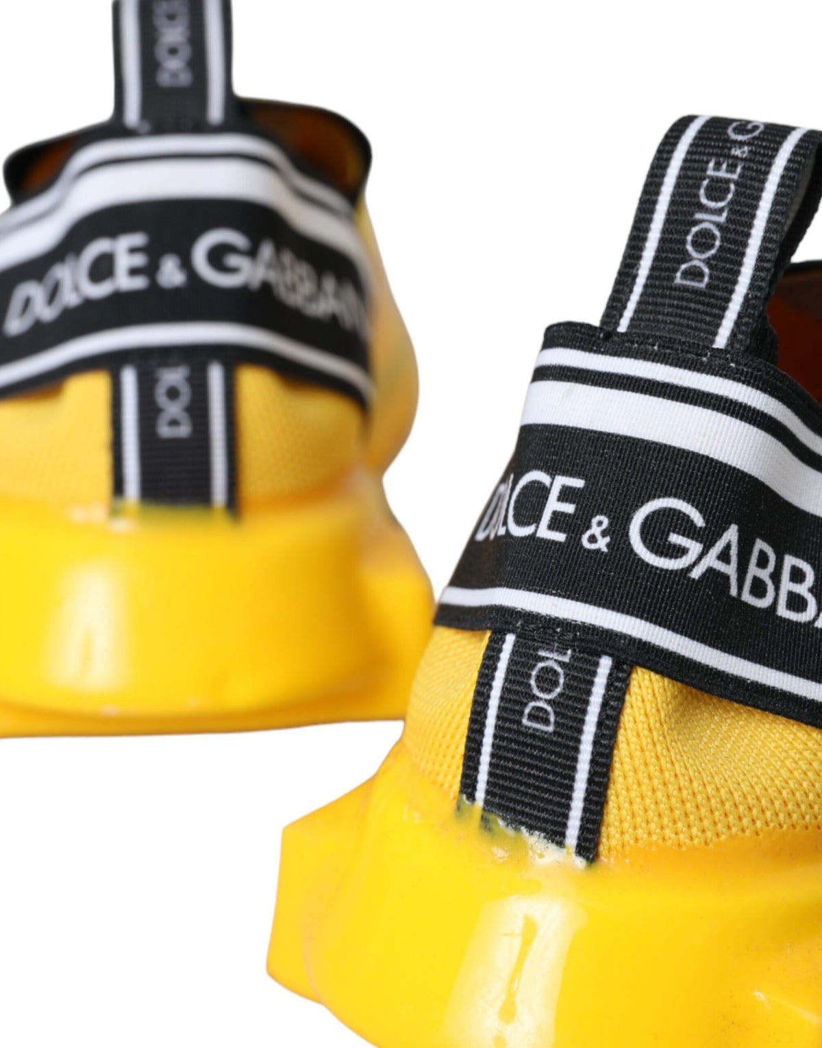 Dolce & Gabbana Yellow Sorrento Slip On Sneakers Women Shoes