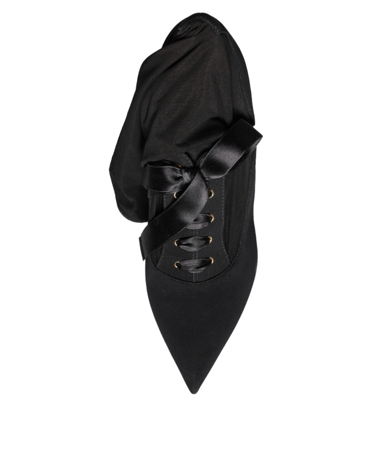 Dolce & Gabbana Black Stiletto Heels Mid Calf Boots Shoes