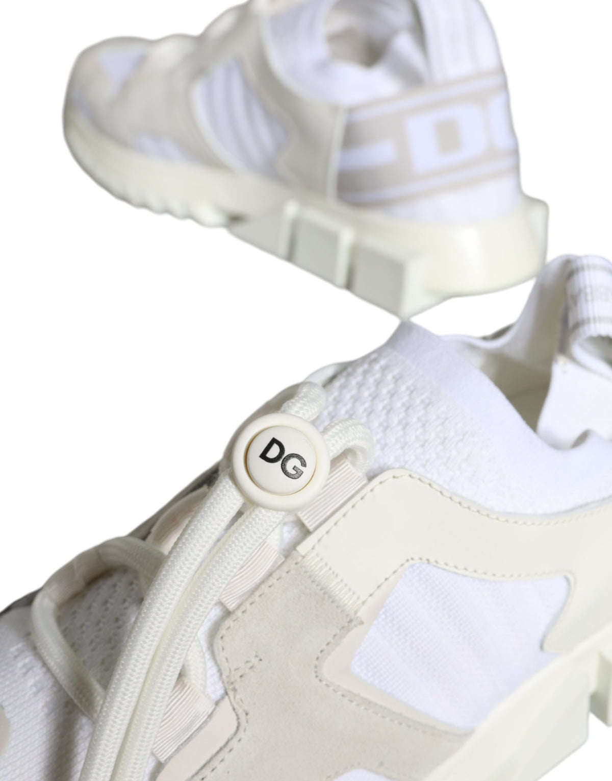 Dolce & Gabbana White Mesh Sorrento Trekking Sneakers Shoes