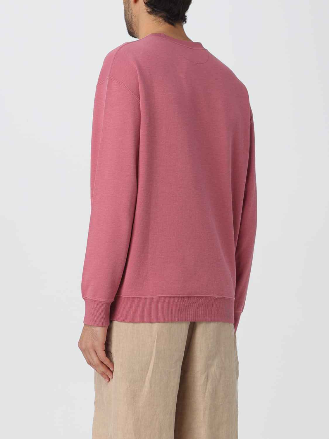 BRUNELLO CUCINELLI MEN'S RASPBERRY CREWNECK SWEATER