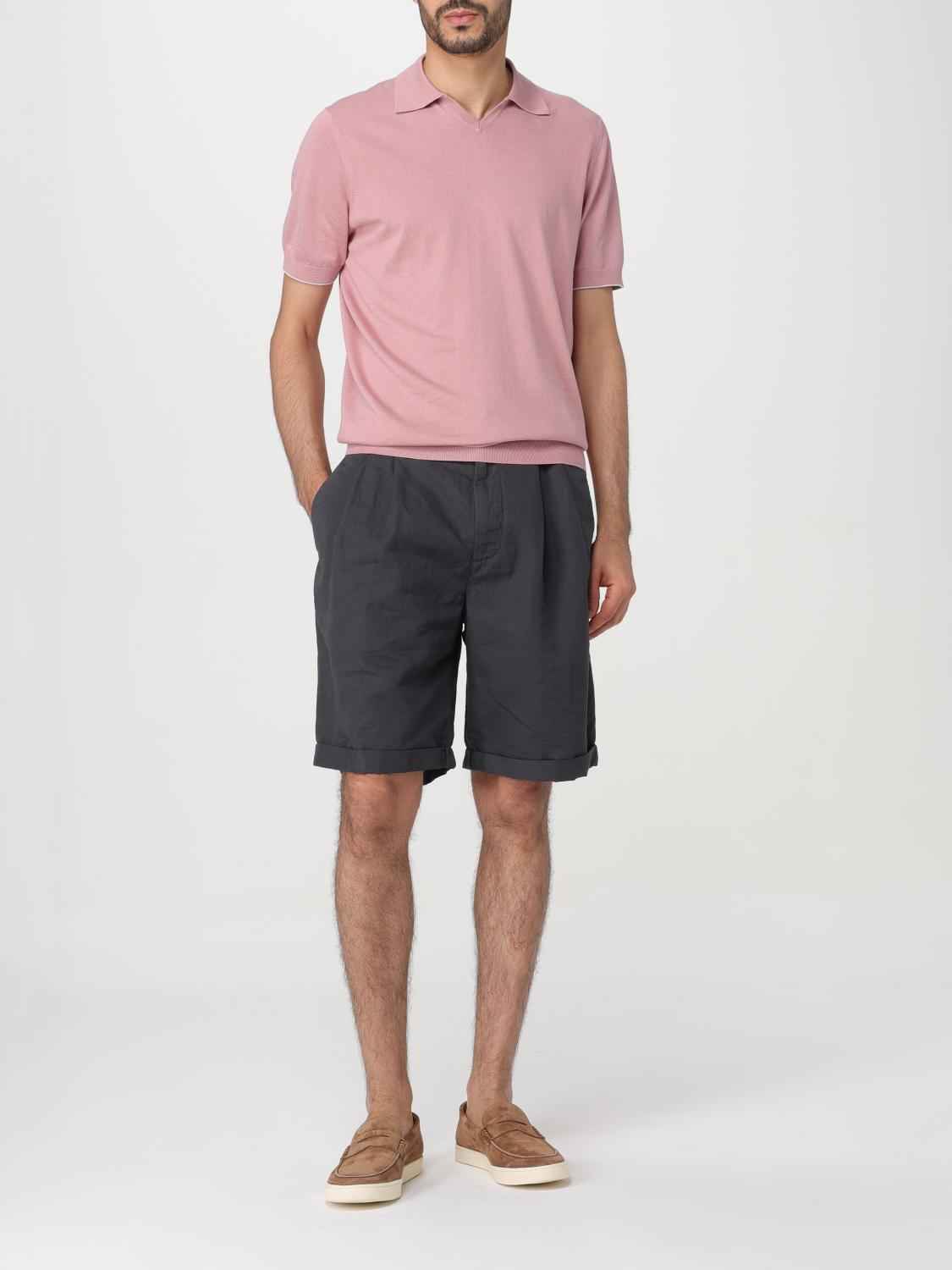 BRUNELLO CUCINELLI MEN'S ANTHRACITE LINEN BLEND TAILORED SHORTS