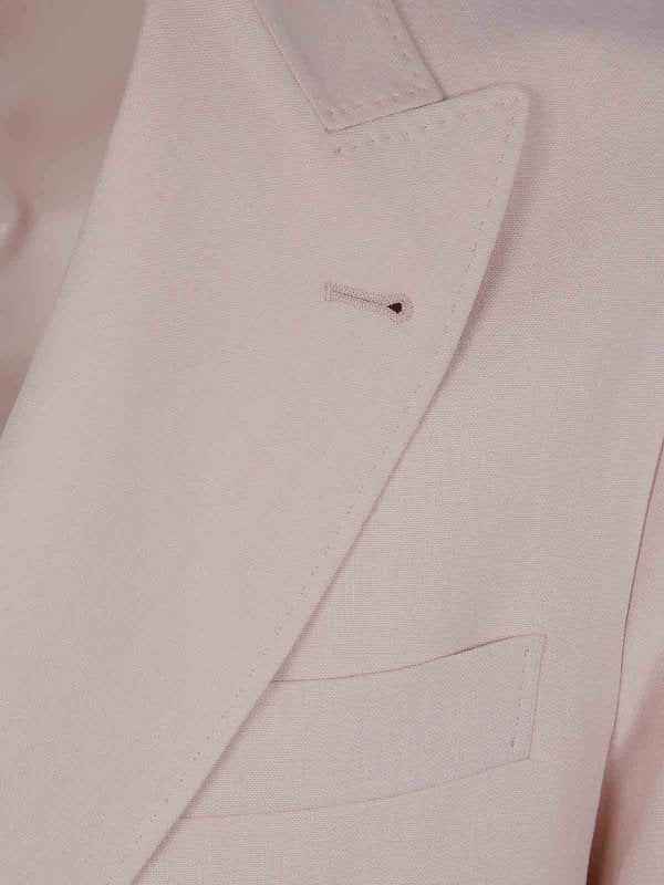 BRUNELLO CUCINELLI MEN'S CHERRY BLOSSOM LINEN DOUBLE-BREASTED SUIT