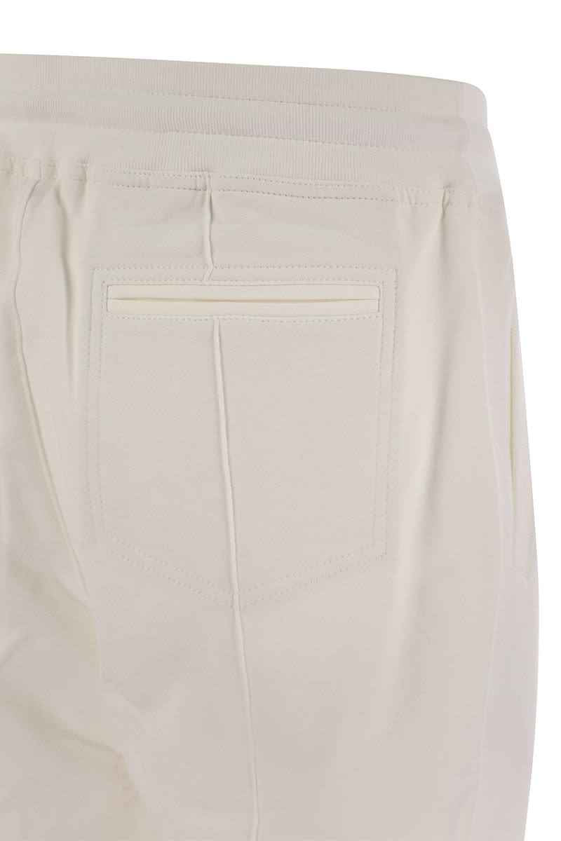 BRUNELLO CUCINELLI MEN'S OFF-WHITE TAILORED JOGGER PANTS