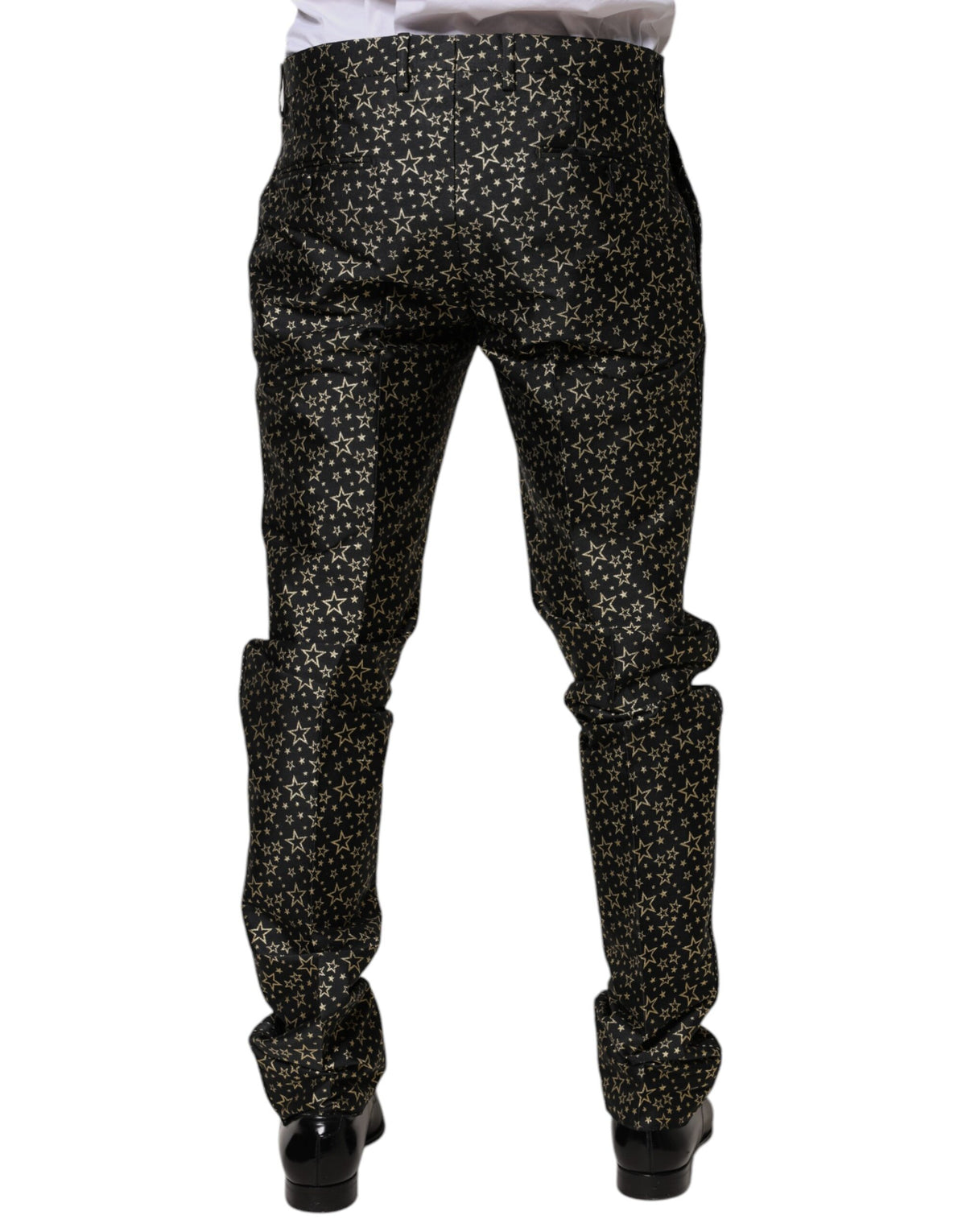 Dolce & Gabbana Dark Gray Stars Jacquard SICILIA 2 Piece Suit