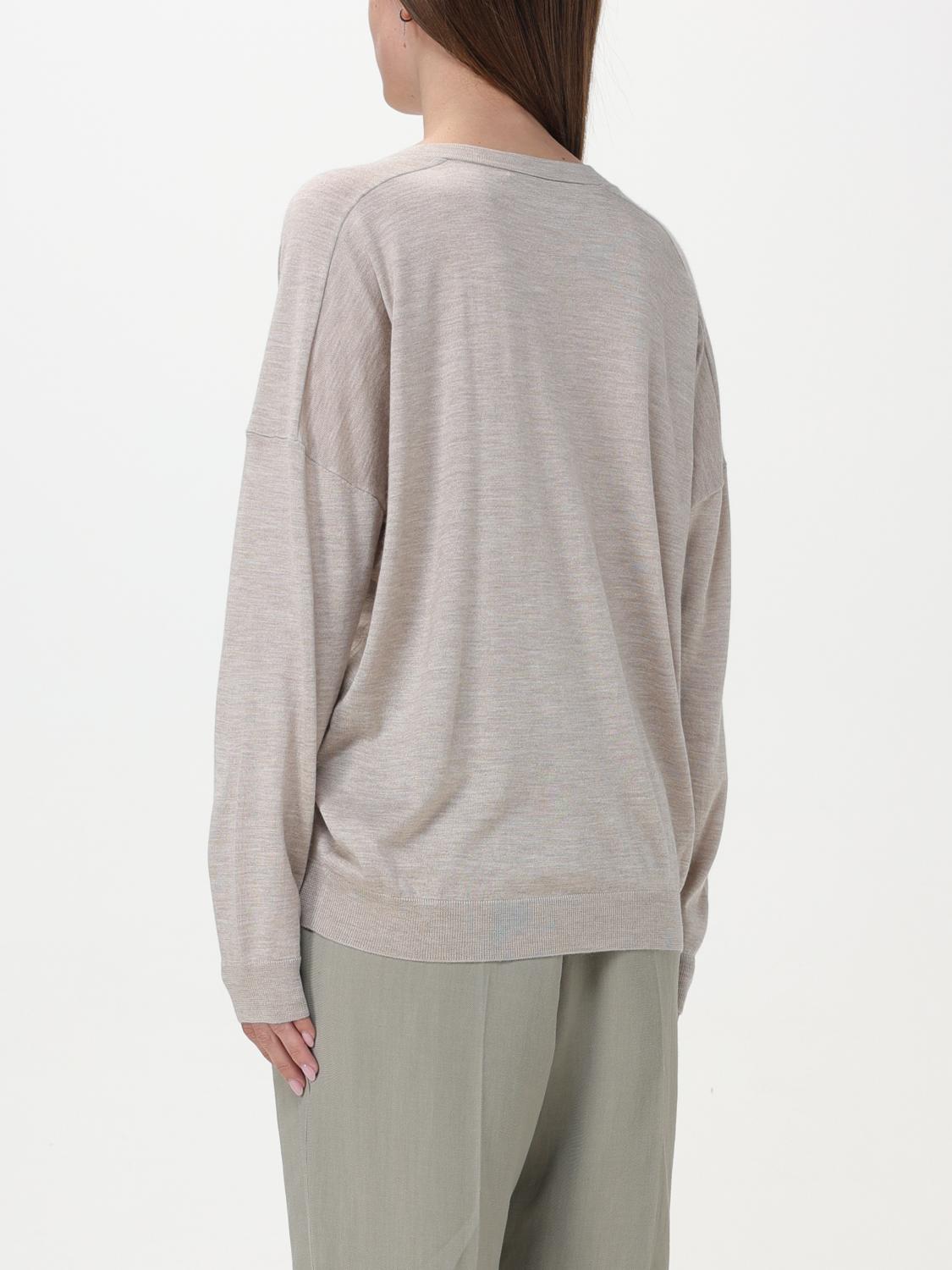 BRUNELLO CUCINELLI WOMEN'S LIGHT BEIGE WOOL SILK SHIRT