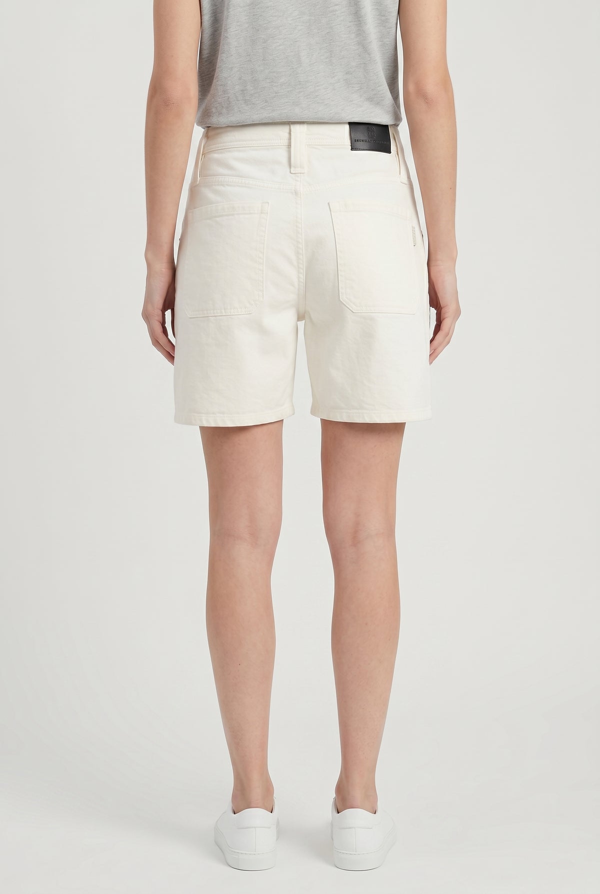 BRUNELLO CUCINELLI WOMEN'S OFF WHITE RELAXED SHORTS
