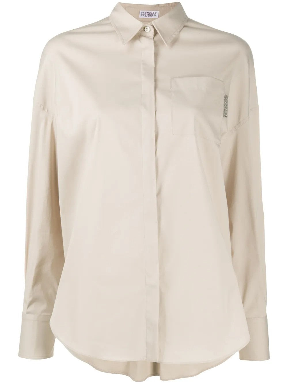 BRUNELLO CUCINELLI WOMEN'S LIGHT BEIGE RELAXED SHIRT